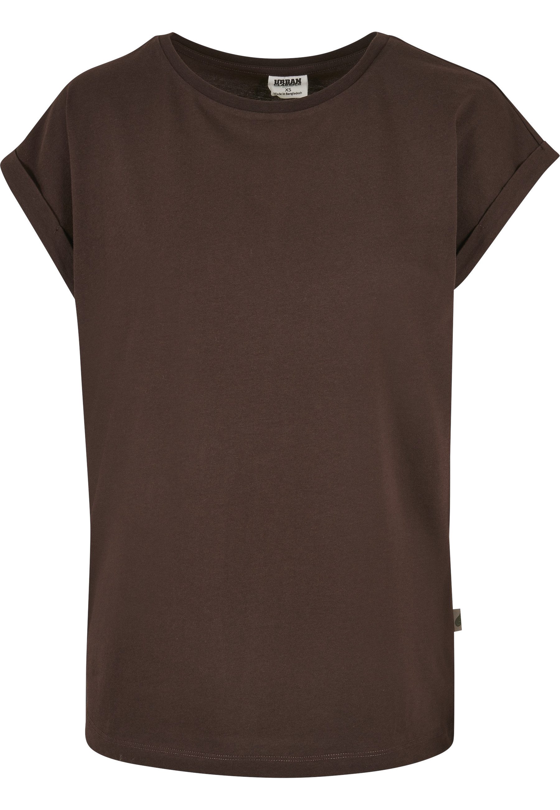 URBAN CLASSICS Kurzarmshirt Urban Classics Damen Ladies Organic Extended Shoulder Tee (1-tlg)