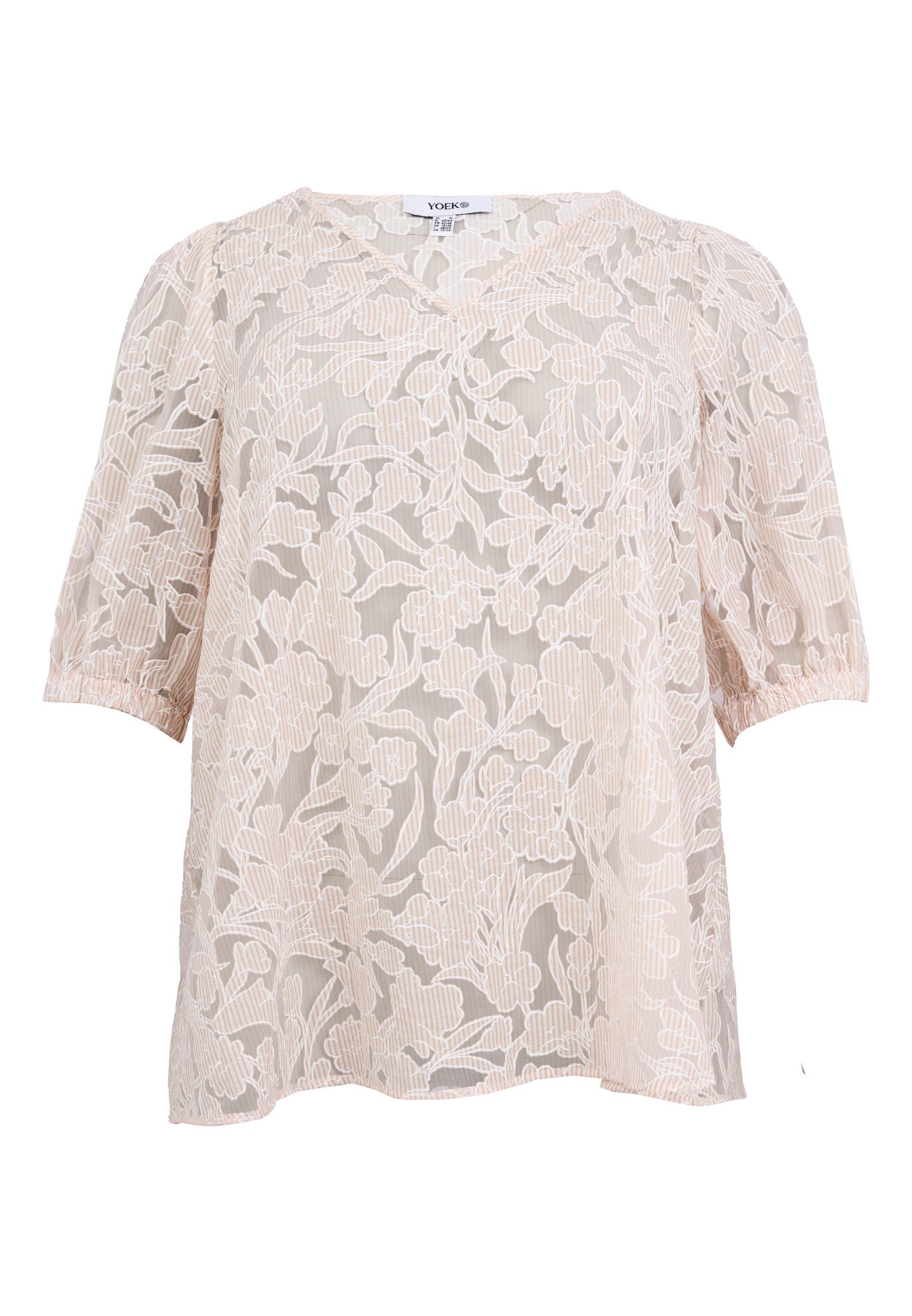 YOEK Tunika Damen Tunika mit Kurzarm