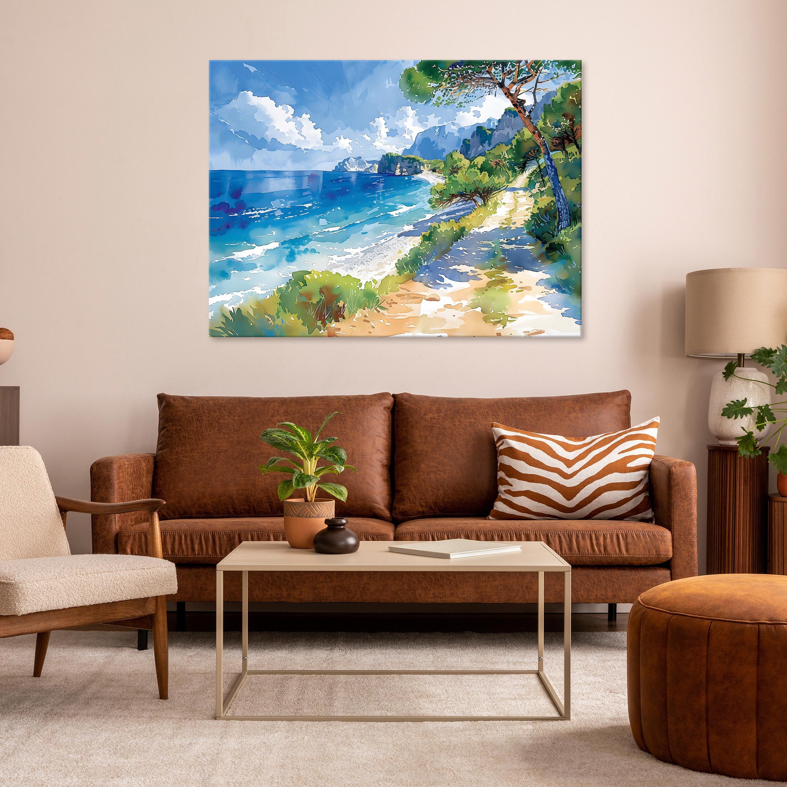 Wallarena Leinwandbild Strand Meer Natur Landschaft günstig online kaufen