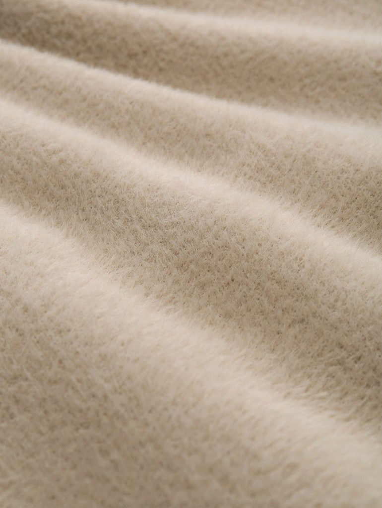 TOM TAILOR Fleecejacke Kucheljacke Flauschiges Federgarn günstig online kaufen