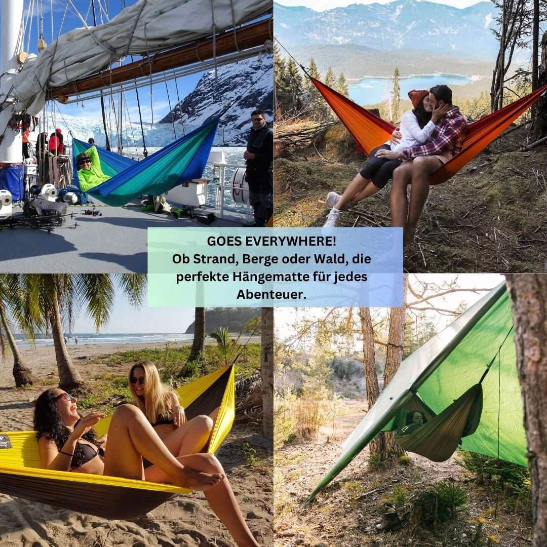 Amazonas Hängematte Ultra-Light Adventure Hammock: Leichtgewichtiges Outdoor-Erlebnis (Packmaß ca. 18 x 6 cm), nur 180 g