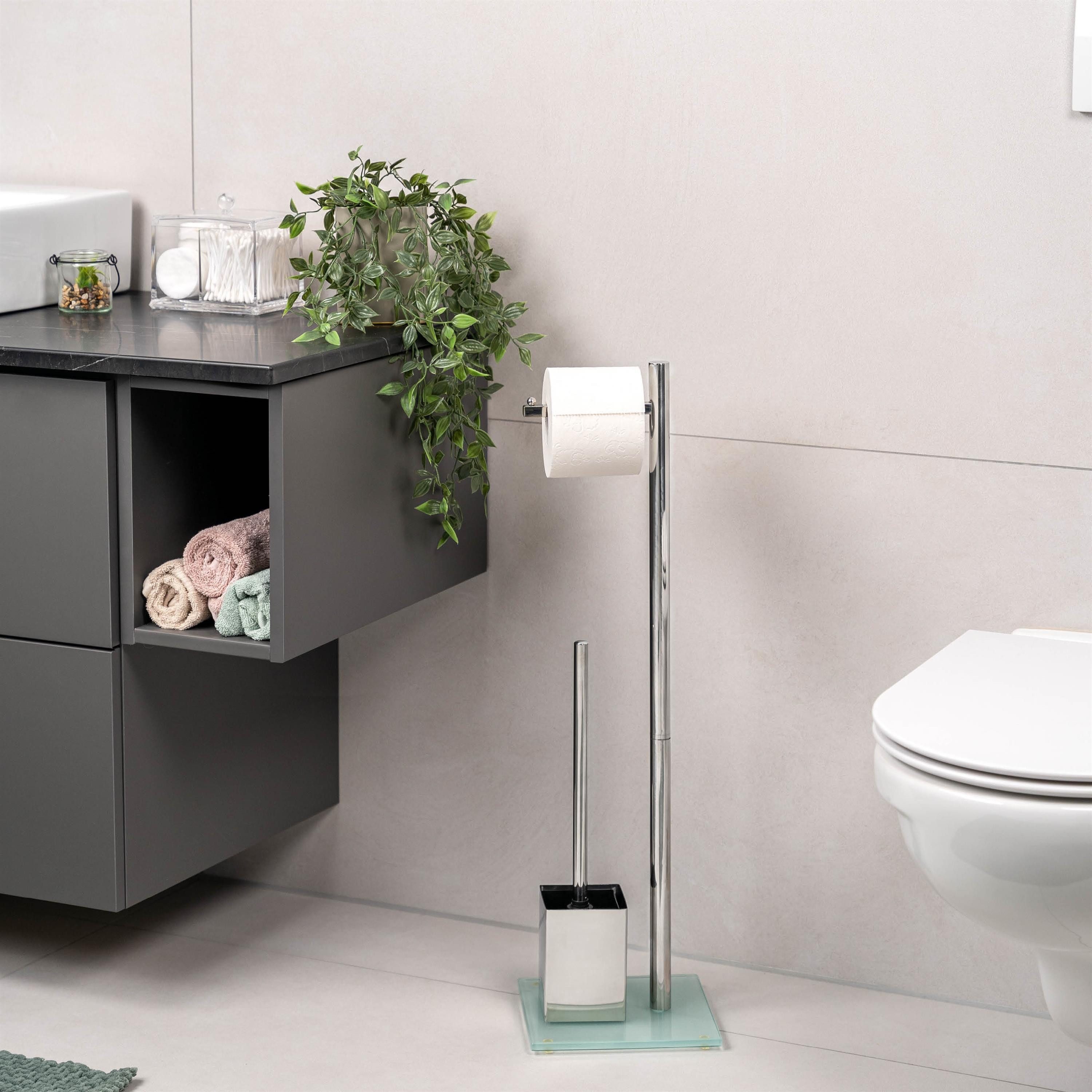 bremermann WC-Garnitur WC-Ständer mit Bürste, Edelstahl rostfrei, Sicherhei günstig online kaufen