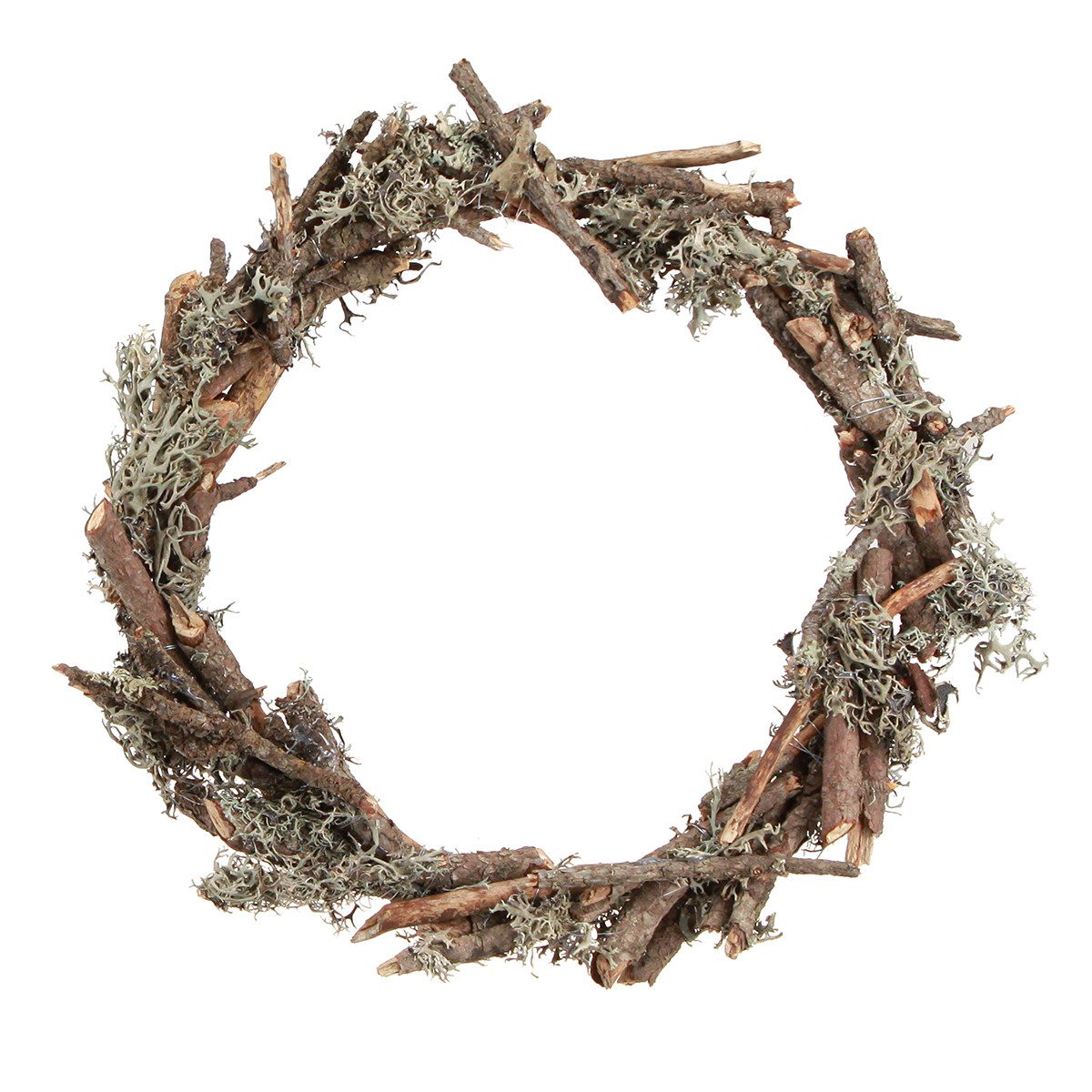 Bastelkranz Deko Kranz Türkranz Naturkranz Eichenmoos Ø30cm Adventskranz