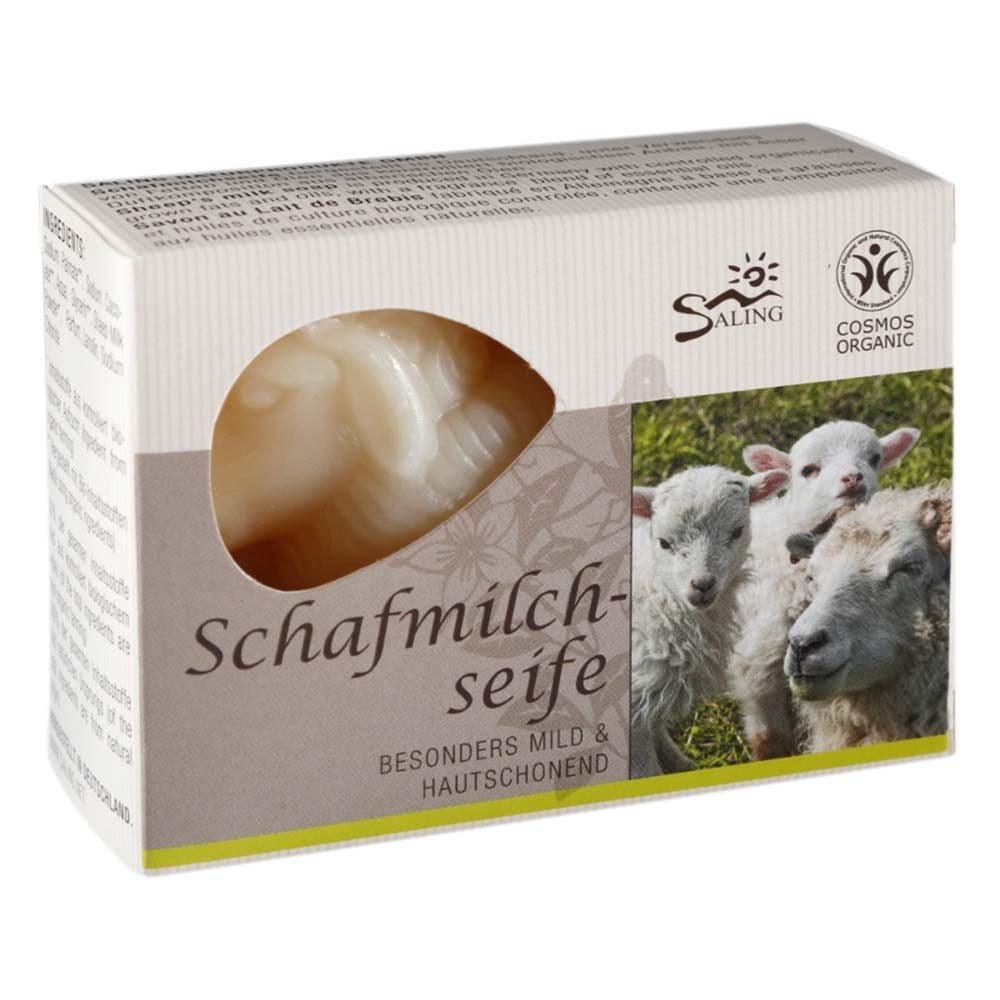 Saling Handseife Schafmilchseife - Schaf weiß Schachtel 85g
