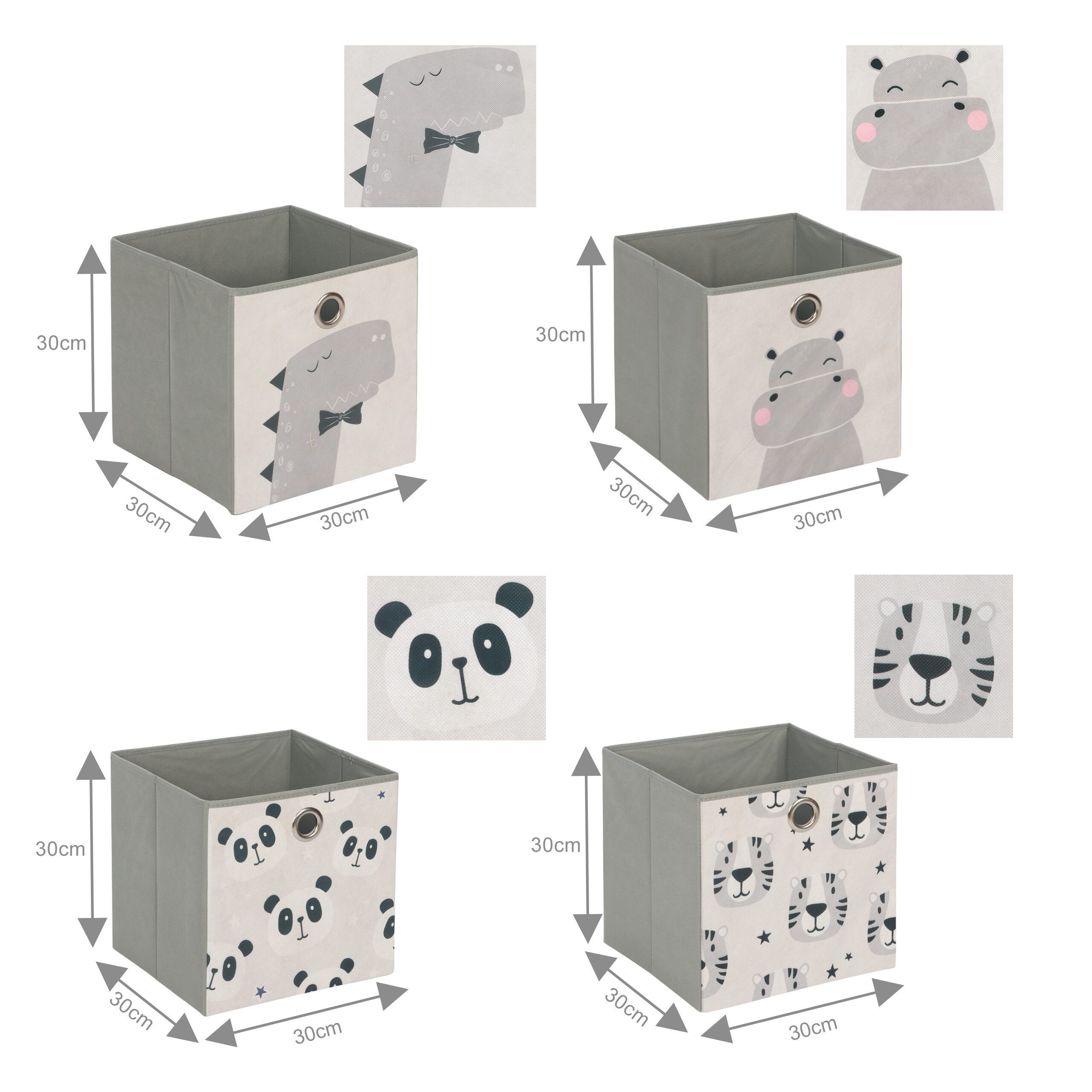 relaxdays Truhenbank Kinderbank mit 4 Boxen (5-St) – Bild 5 von 5