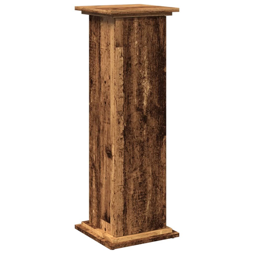 vidaXL Blumenständer Postament mit Stauraum Altholz-Optik 31x30x90 cm Holzwerkstoff (1 St)