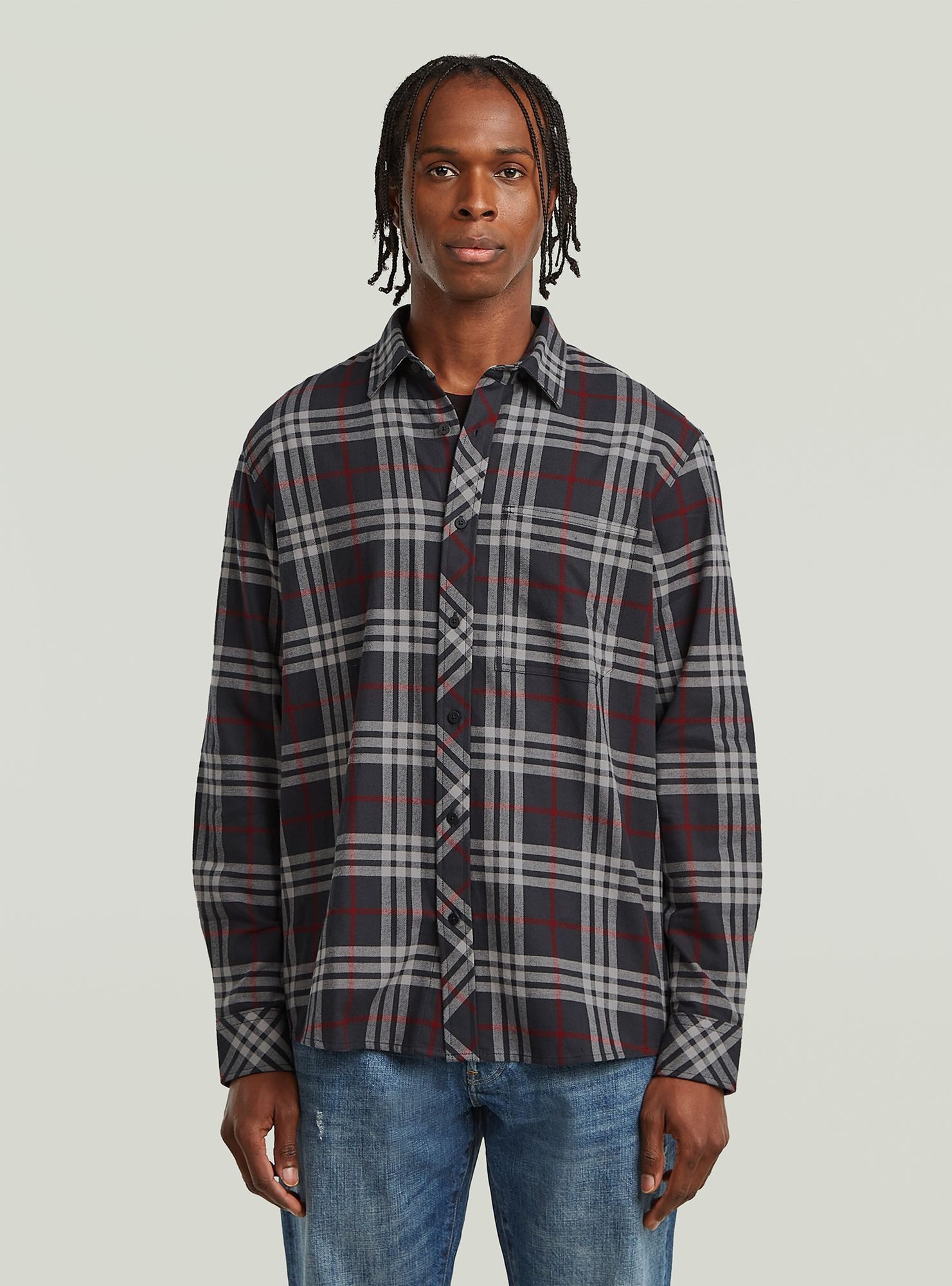 Langarmshirt One Pocket Regular Hemd