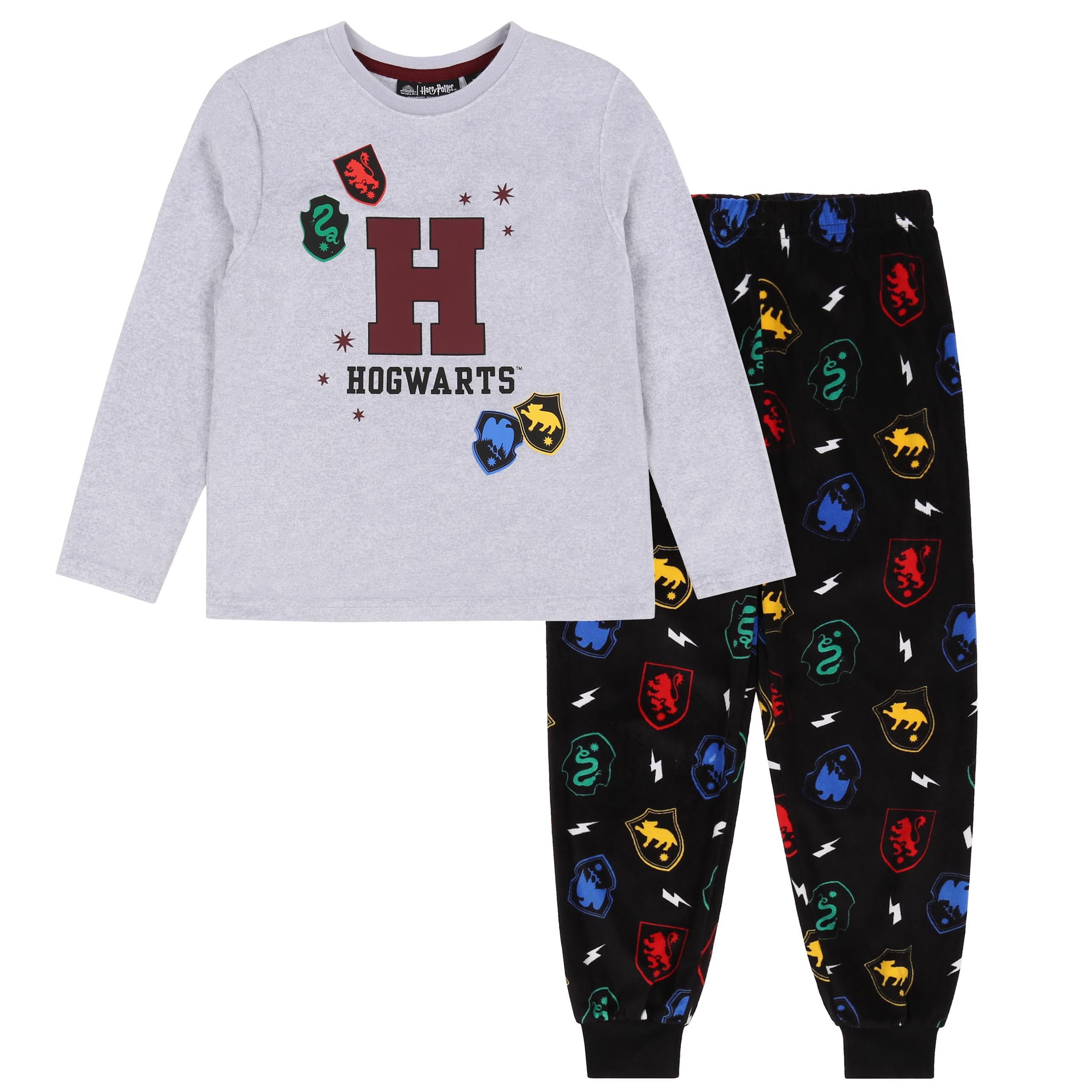 Harry Potter Schlafanzug Harry Potter Pyjama/Schlafanzug grau-schwarz, langärmelig 6-7 Jahre