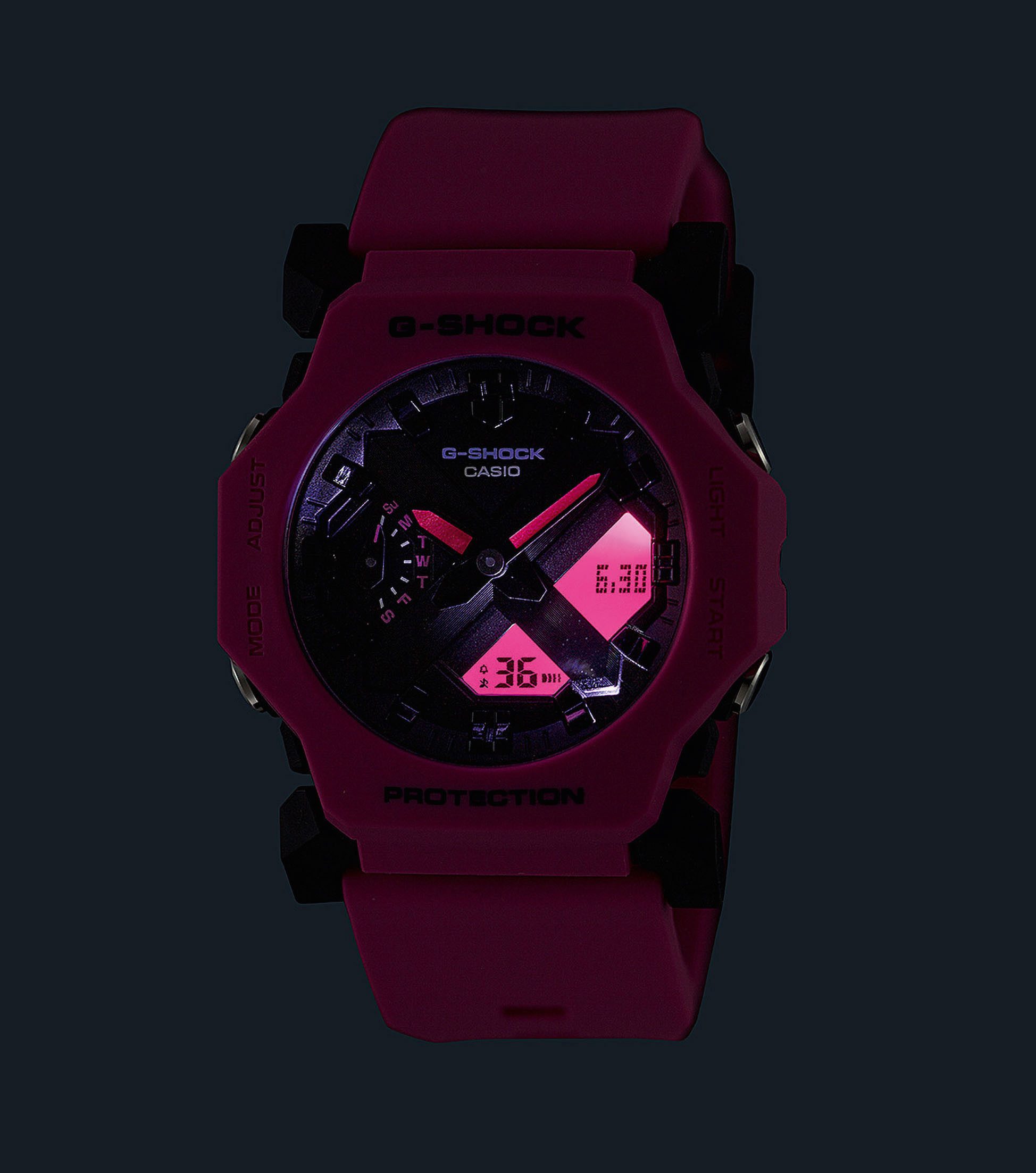 CASIO G-SHOCK Chronograph GA-2300-4AER, Quarzuhr, Armbanduhr, Herrenuhr, Resinarmband, automatischer Kalender