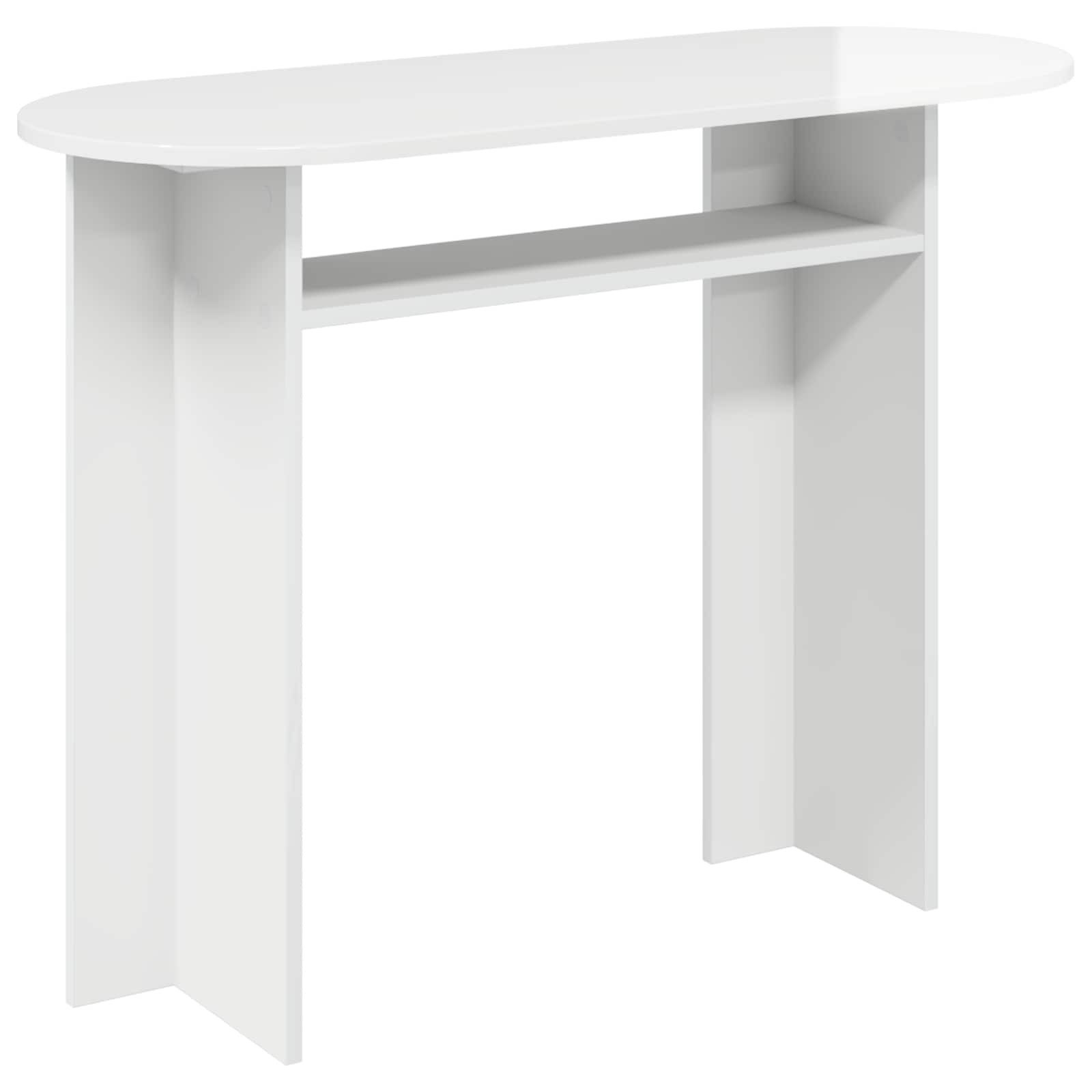 vidaXL Konsolentisch 100 x 39,5 x 75 cm Konsolentisch Hochglanz Weiß 100x39,5x75 cm Spanpla