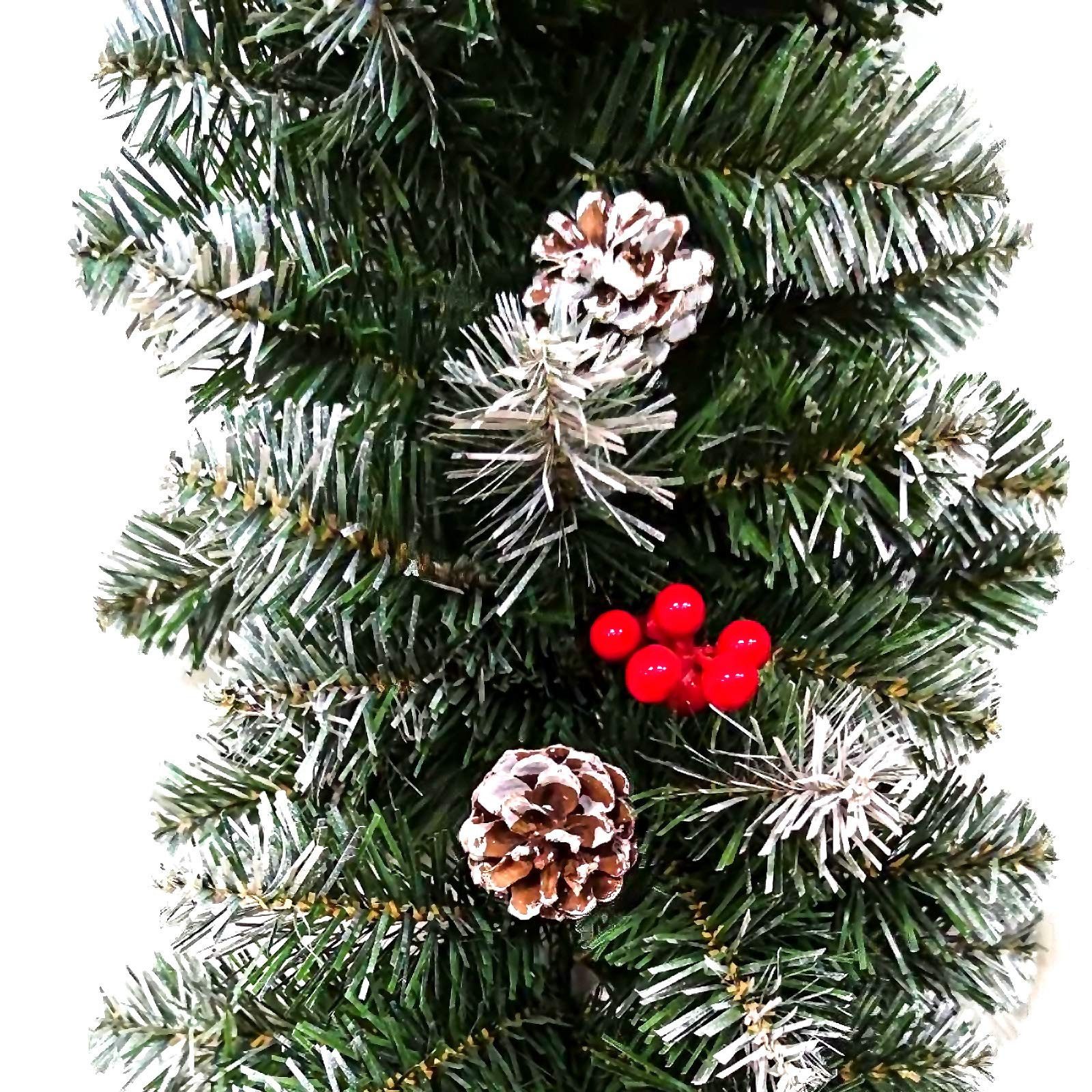 Kunstgirlande Weihnachtsgirlande 2.7 m,Tannengirlande mit Beere,Weihnachten Deko, lindahandel, Höhe 270 cm – Bild 3 von 4