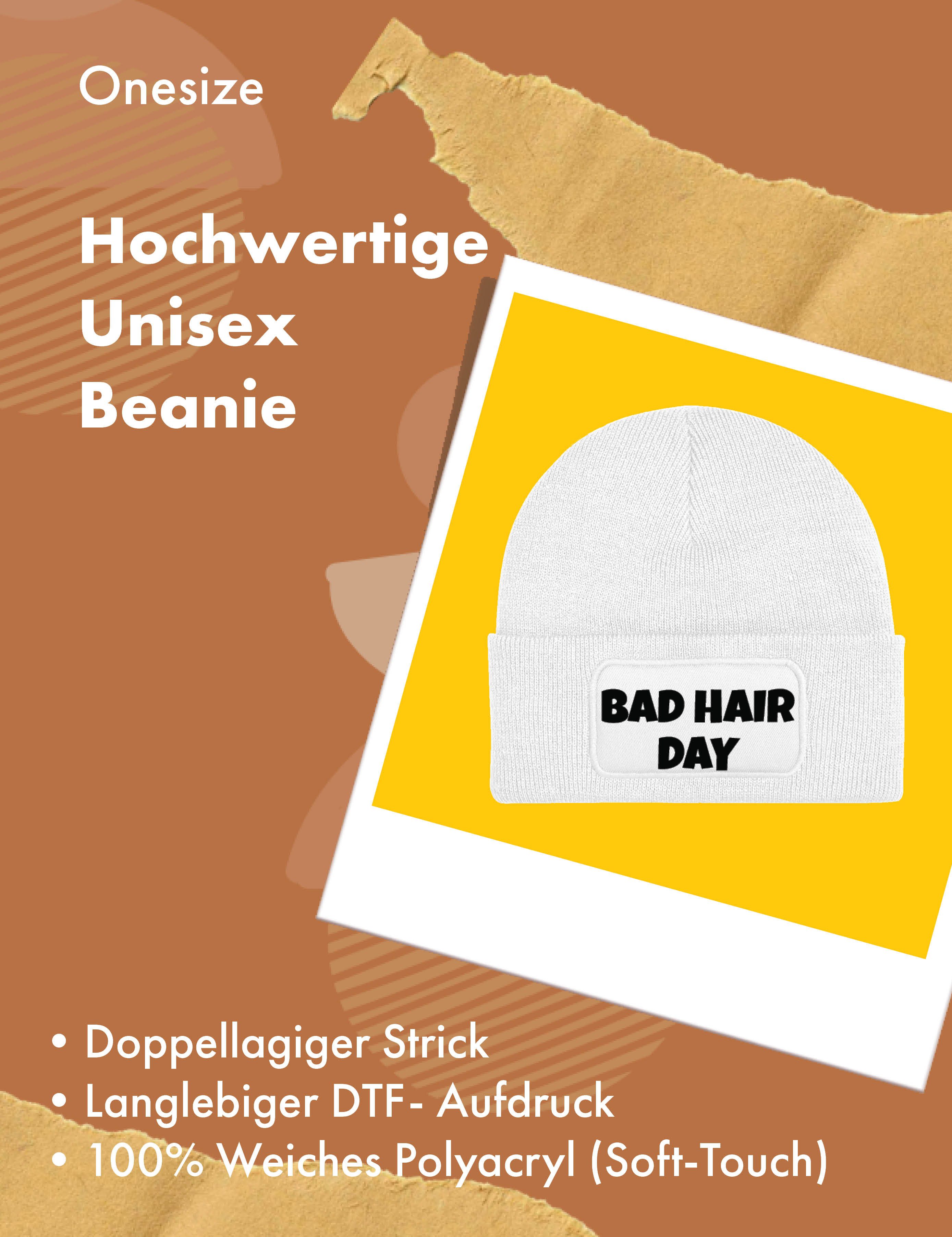 Youth Designz Beanie "BAD HAIR DAY" unisex Beanie Müzte mit trendigem Motiv