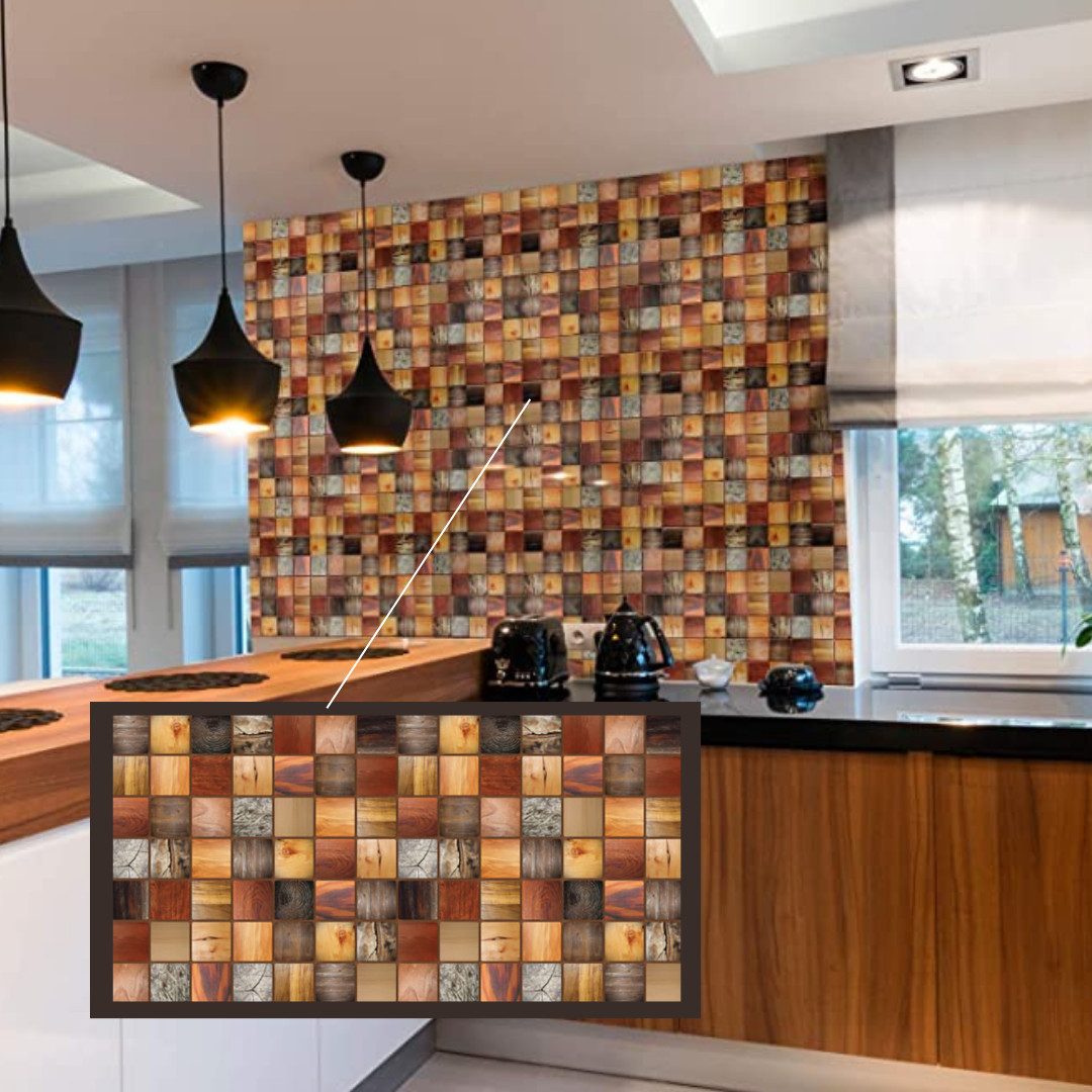 STM Company 3D Wandpaneel 3D-Wandpaneele PVC, Holz Optik, 1-20 Platten - 0.5-10 m², (10-tlg) Für Wohnzimmer, Küche & Bad, Einfache DIY-Montage