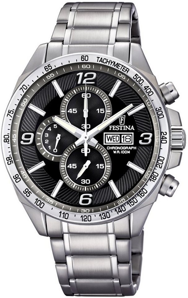 Festina Chronograph Uf6861 4 Festina Herren Uhr F6861 4 Edelstahl Chronograph Herren Armbanduhr Rund Edelstahlarmband Silber Online Kaufen Otto