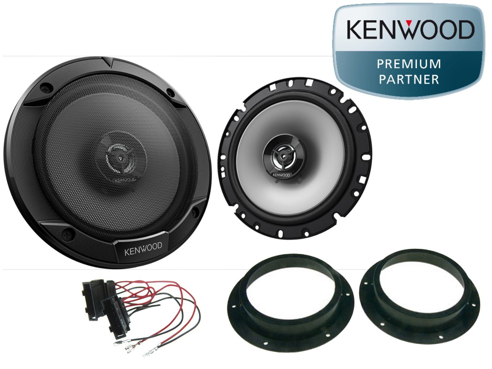 DSX Kenwood passend für VW Bus T5 T6 Transporter Set Tür Vorn 300 Watt Auto-Lautsprecher (300 W)