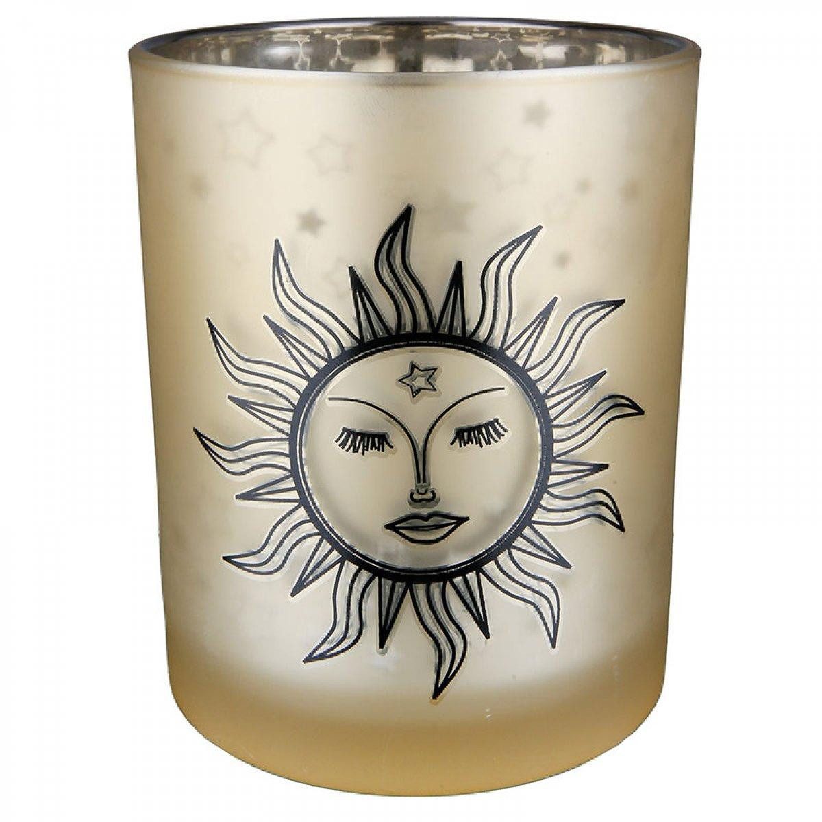 GILDE Kerzenhalter Windlicht Harmonie Sonne (12,5cm)