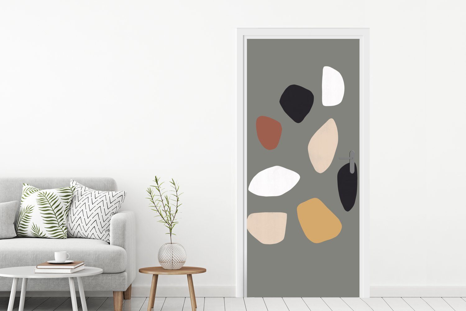 Minimalismus Pastell Matt, Tür, 75x205 St), Fototapete - cm für Türtapete - Gestaltung, MuchoWow Türaufkleber, bedruckt, (1
