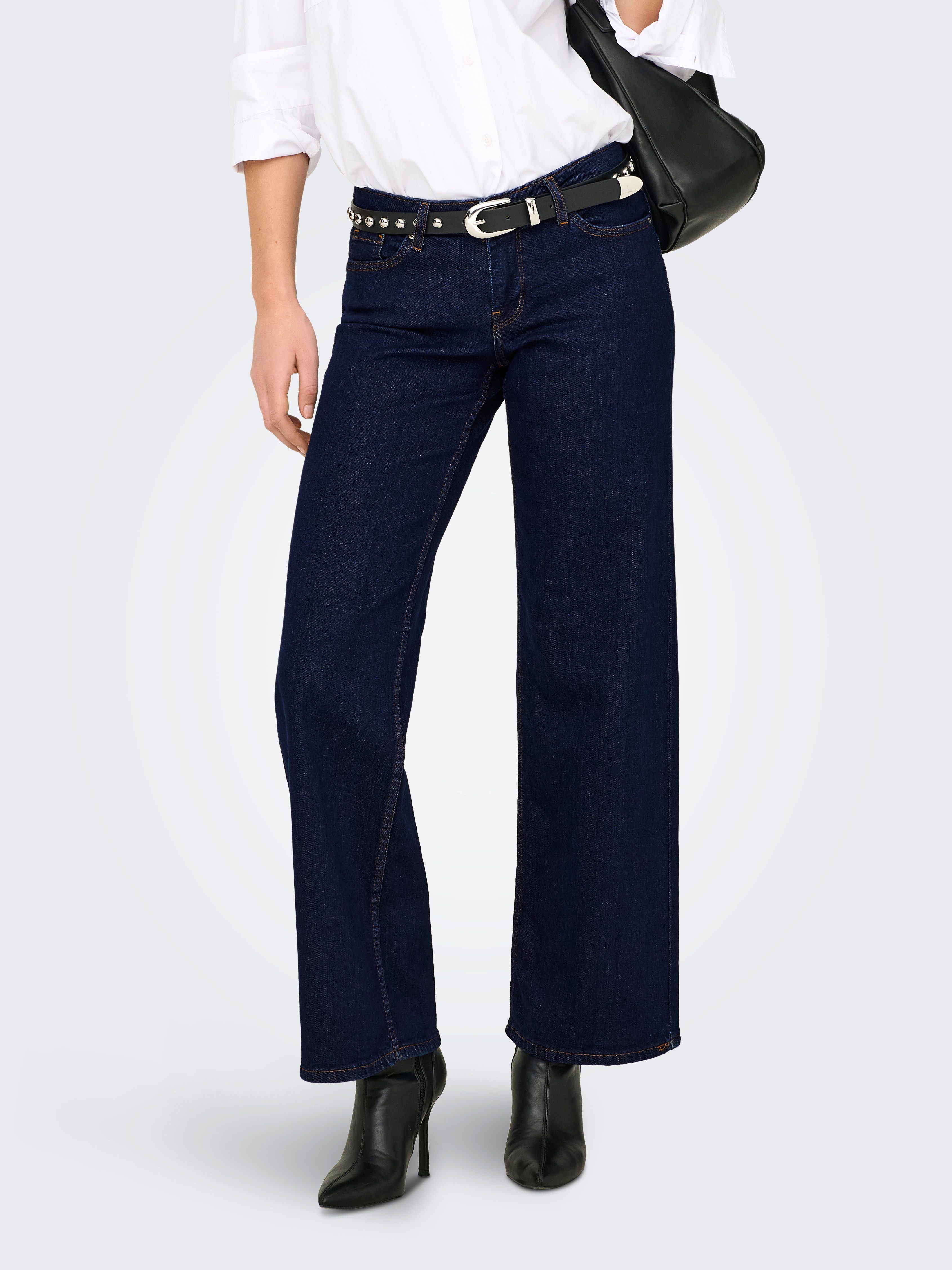 ONLY Low-rise-Jeans ONLJUDY-O LW WIDE DNM RINSE TAI966 Baumwollmischung, low waist, wide fit