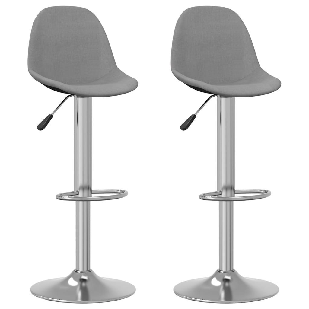 Barhocker Barhocker 2 Stk. Grau Stoff