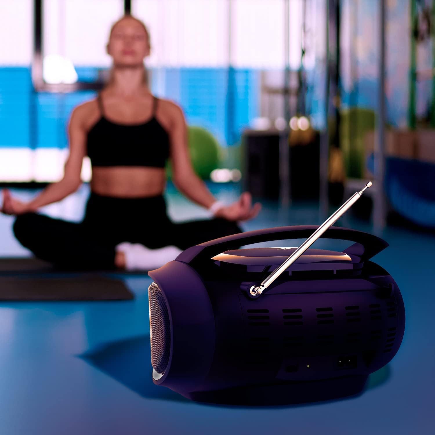 KLIM Boombox V1 Boombox (AM/FM, Radio mit CD Player, FM-Radio, CD Player, Bluetooth, MP3, USB, AUX)