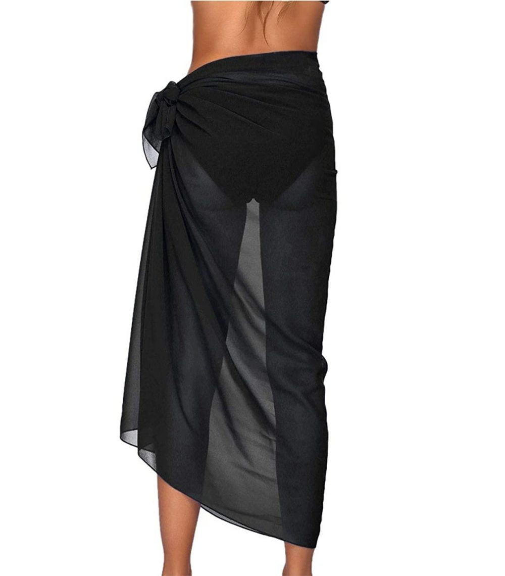 Agger Strandrock Strand-Sarong für Damen, Transparenter bikini tuch,Wickeltuch Wickelrock oder Bikini Cover-up,sommerlicher Strand- und Urlaubsschutz