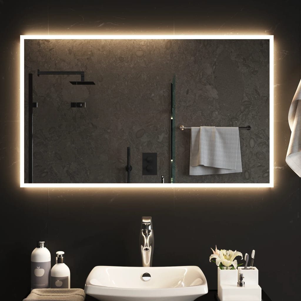 furnicato Wandspiegel LED-Badspiegel cm 100x60
