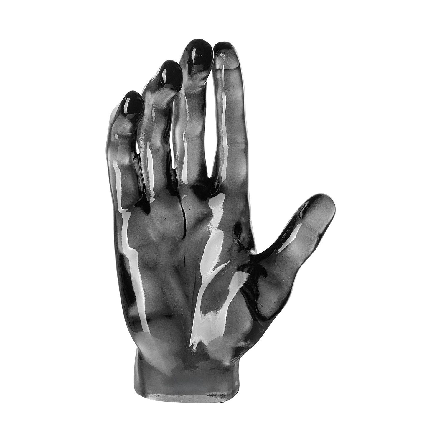 FINK STUDIO Dekoobjekt HAND SOME Dekoration "Hand" - schwarz - Polyresin - H. 35cm x B. 11cm (1x Dekoobjekt, 1 St., Dekorationsgegenstand - Dekorationsstück - Zierobjekt), Zierobjekt Dekorationsstück - Eleganter Dekorationsgegenstand