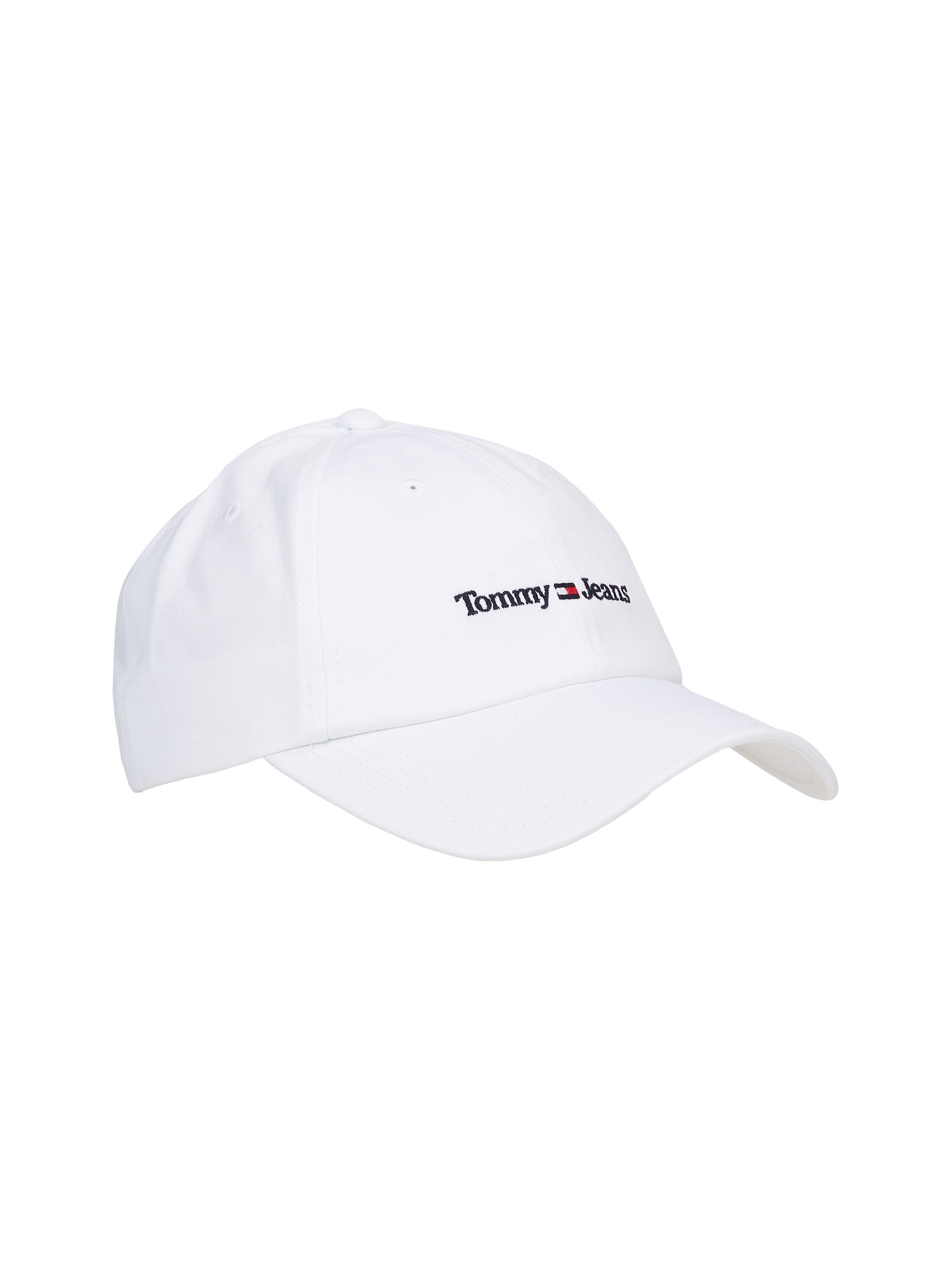 Tommy Jeans Baseball Cap Bio-Baumwolle aus weiß