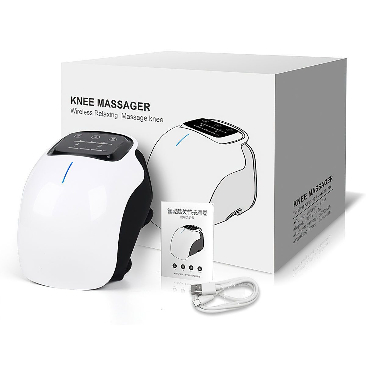 Massagegerät Kniemassagegerät, Tragbares Massagegerät mit Wärme und Vibration