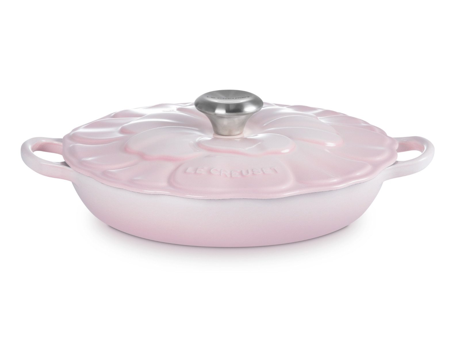 LE CREUSET Kochtopf Signature Gourmet-Profitopf Blume shell pink 26cm, Emailliertes Gusseisen