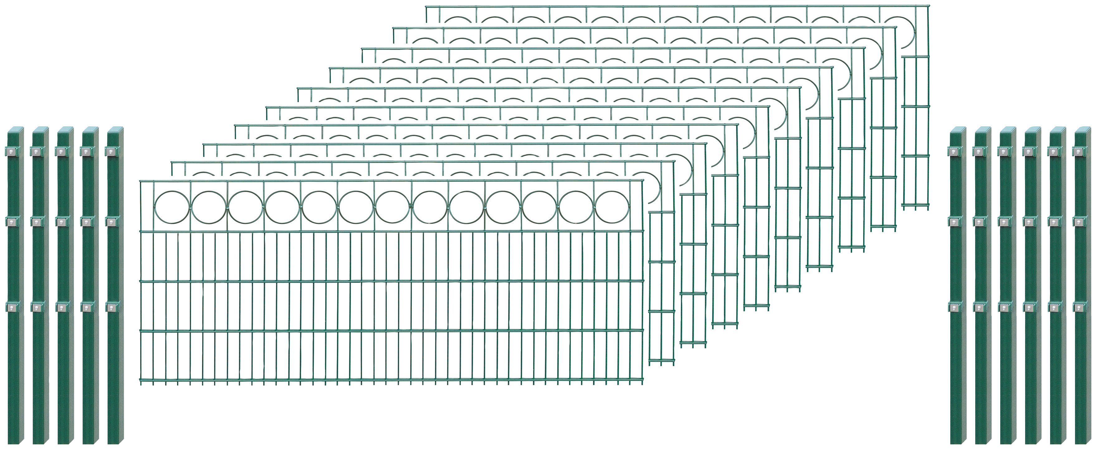 Arvotec Doppelstabmattenzaun 857 93, (Set), 80 cm hoch, 10 Matten für