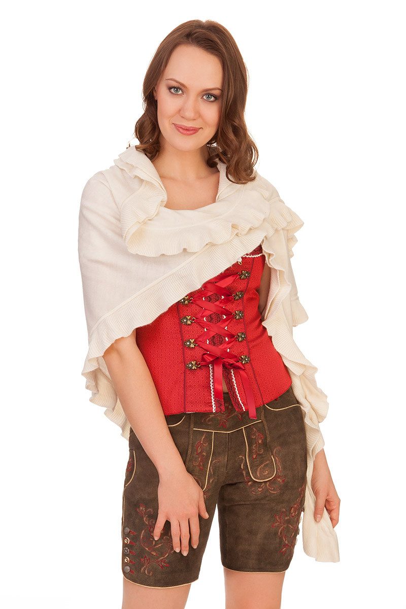 Luise Steiner Halstuch Trachtenponcho - MARIANDL - natur