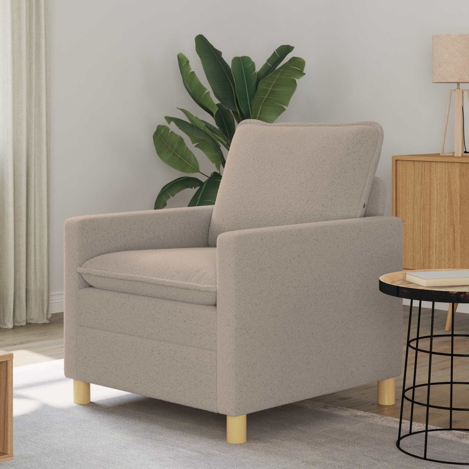 vidaXL Sofa Sofa Hellgrau 76 x 81 x 87,5 cm Stoff, 1 Teile