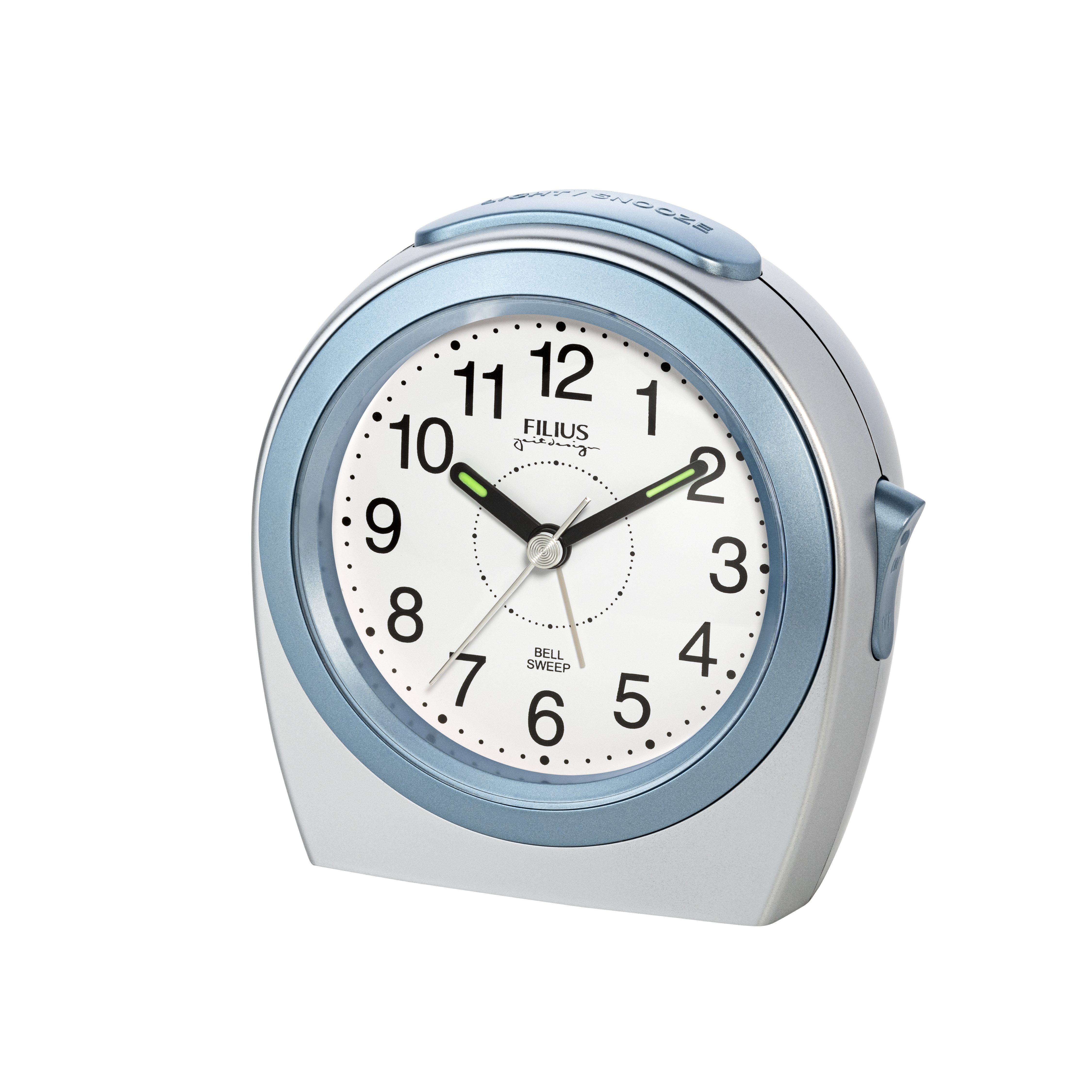 FILIUS zeitdesign Quarzwecker Schlafzimmer, Wecker,Beleuchtung,schleichende Sekunde,Snooze,Piepalarm