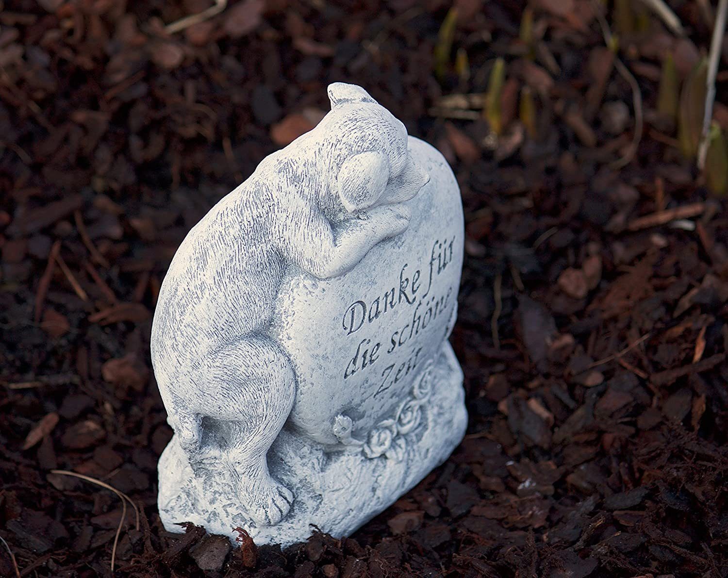 and Style schöne Hund die Stone für " Danke " Gartenfigur Zeit Grabschmuck Steinfigur