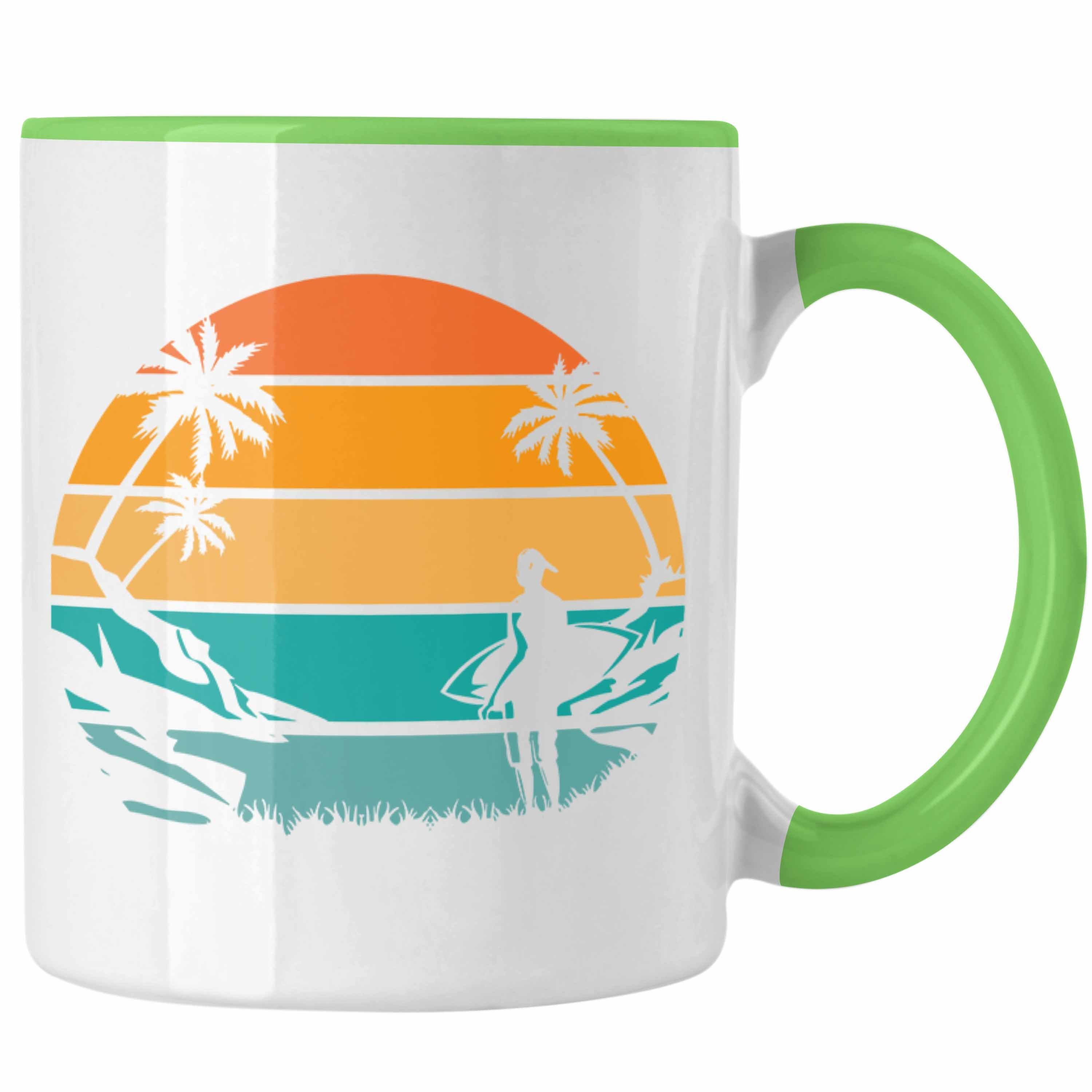 Grün Look für Surfing - Surfer Retro Geschenk Geschenkidee Trendation Tasse Surfer Tasse Geburtstag Trendation