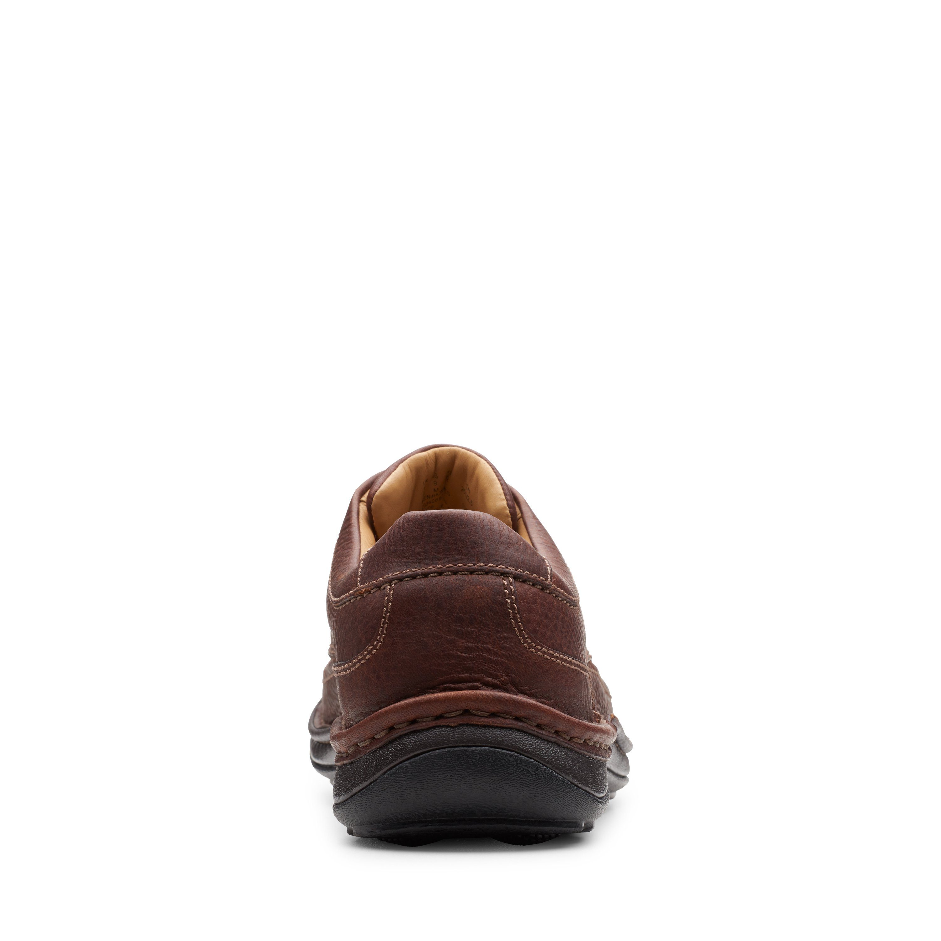 Clarks Schnürschuh Nature Fußbett Three Leather Mahogany Herausnehmbares