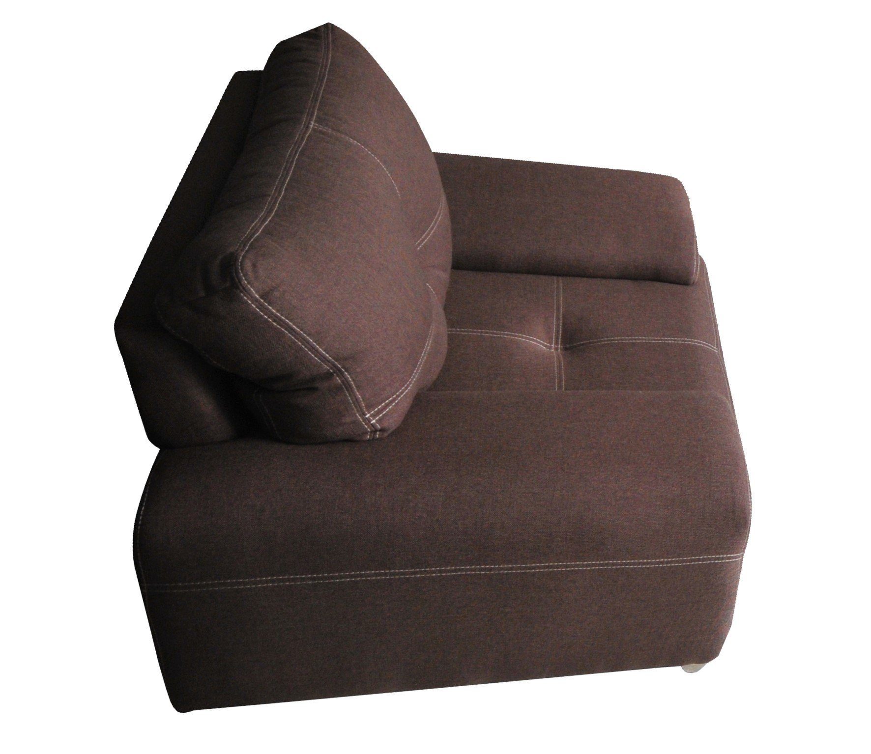 Beautysofa Polstergarnitur NEMO, 135 Zweisitzer Wellenunterfederung, + sofa, + / 230 Sitz, (Sessel Chrombeine Couchgarnitur bequemer 190 cm), Braun / inklusive