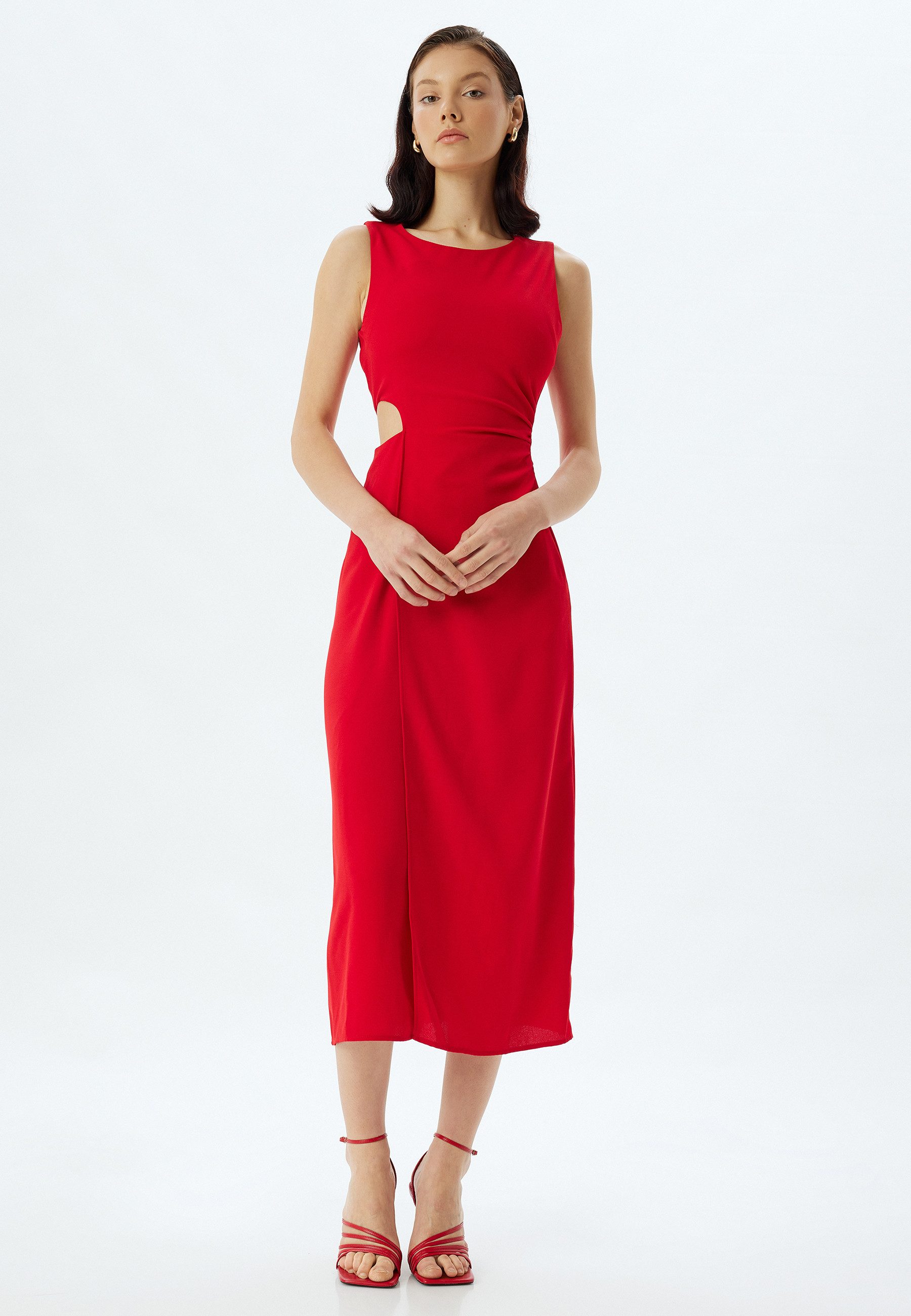 Koton Maxikleid Maxi Länge Rundhalsausschnitt günstig online kaufen