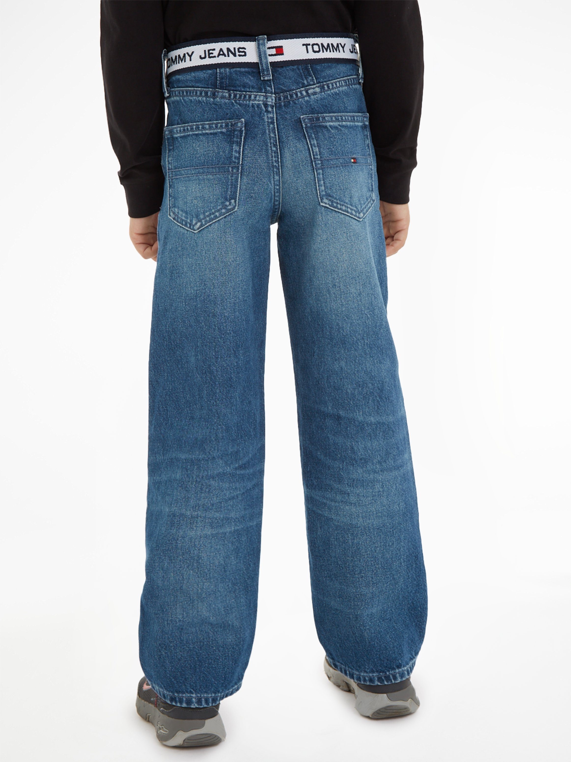 Tommy Hilfiger MiniMe,mit Labelfarben Kinder in GIRLFRIEND Junior Gürtelimitat TAPE Kids MONOTYPE Girlfriend-Jeans