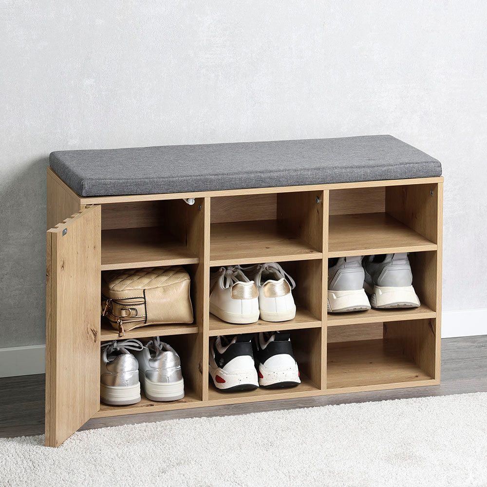 KESPER® Schuhbank Schuhschrank mit Sitzkissen, grifflos, Sitzkissen abnehmbar und waschbar