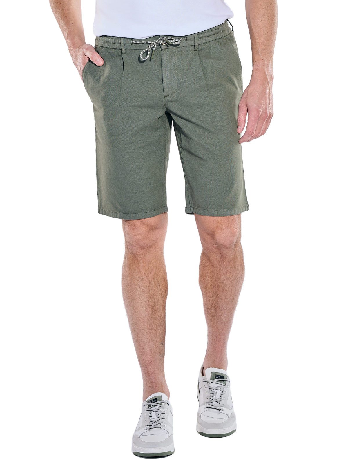 Engbers Bermudas Herren Chino-Bermuda mit Tunnelzug, Khaki