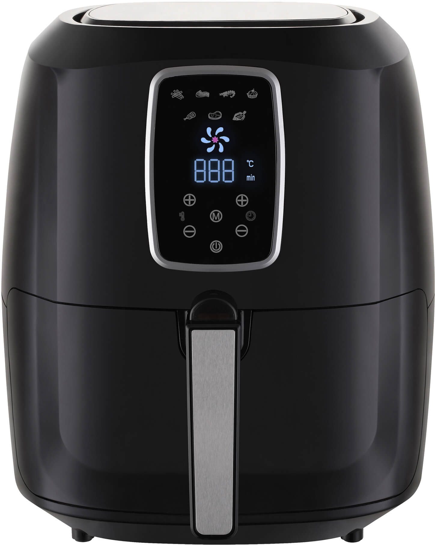 LMG Germany Heißluftfritteuse, 1800 W, Leise, 5,2 L, Touch, eckig, 7 Programme, 200 °C, 1800W, A+