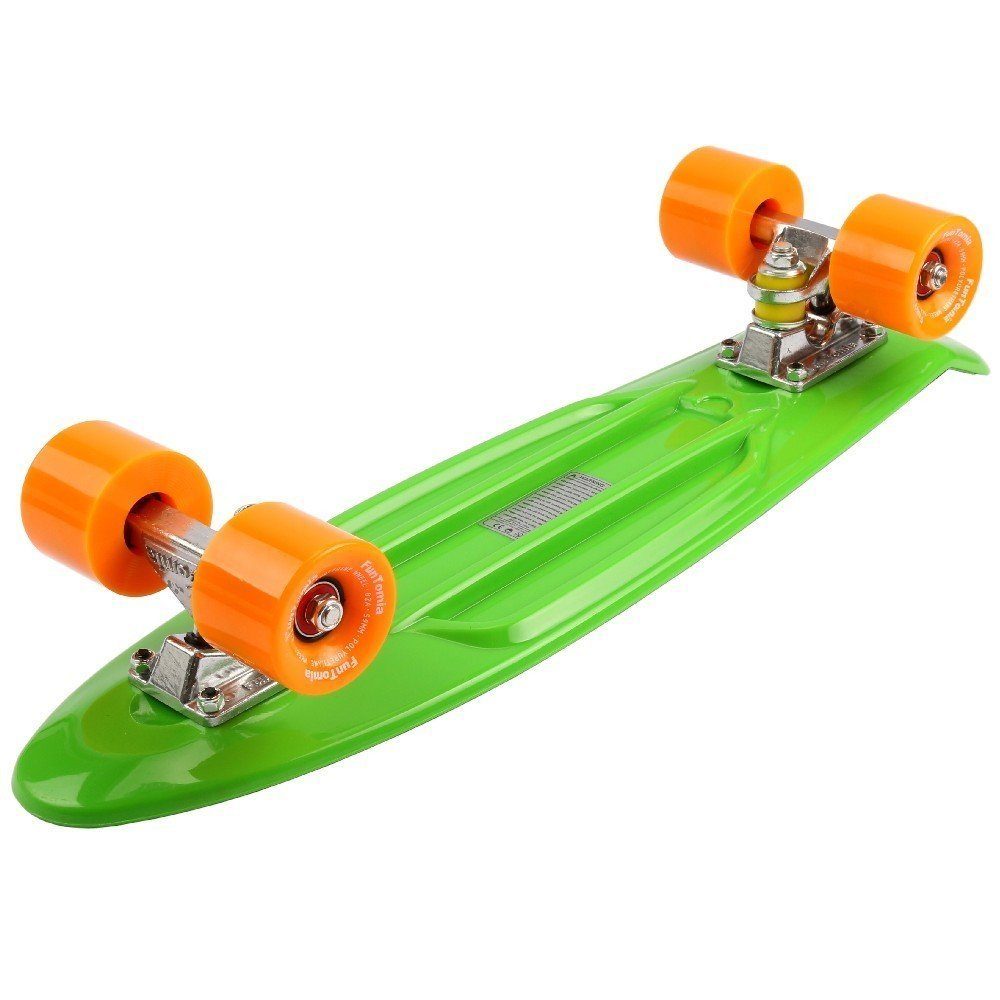 FunTomia Miniskateboard Kinder Cruiserboard Miniboard 57cm mit oder ohne LED Leuchtrollen