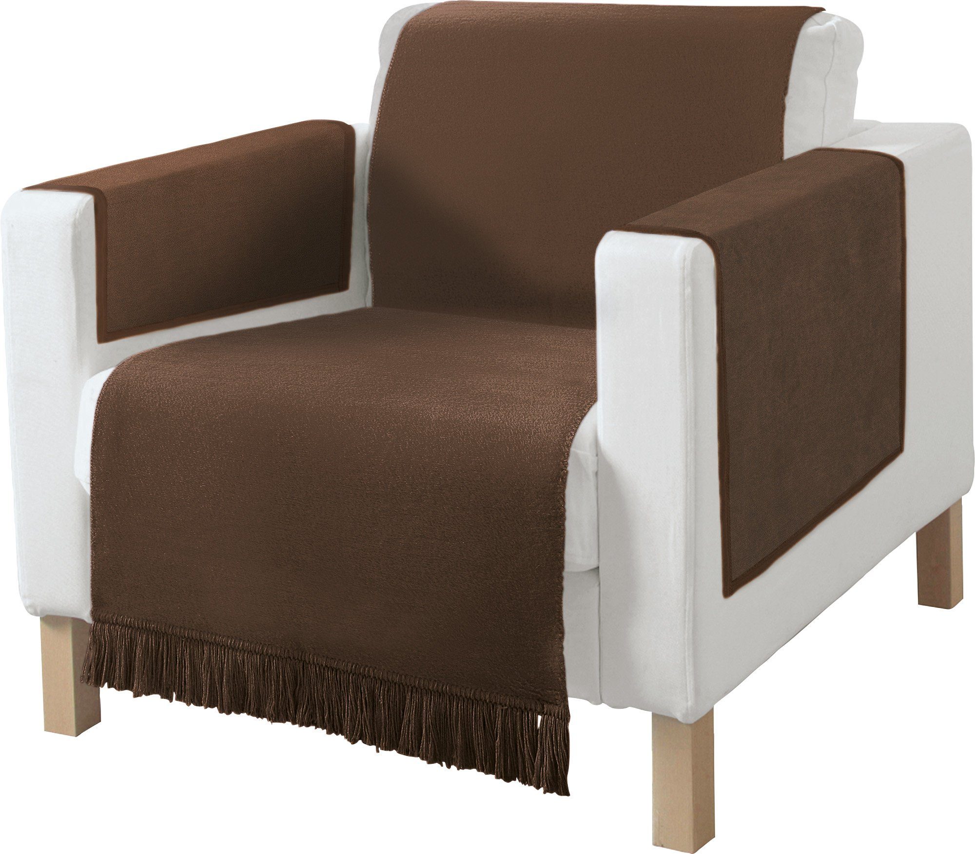 Erwin Müller Sesselschoner Sessel- und Sofaschoner-Set "Catania" 3-teilig, Baumwollmischung Uni