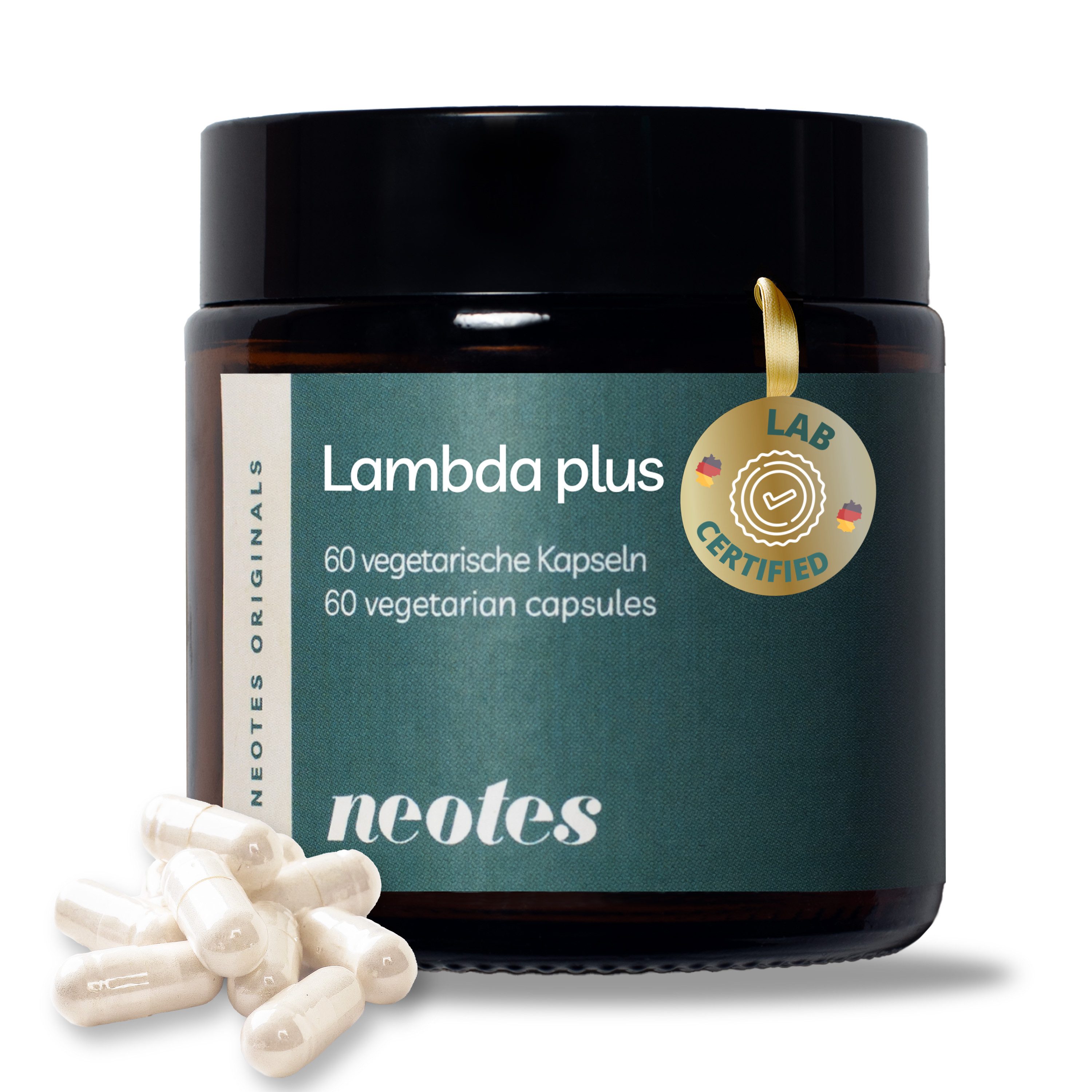 neotes Lambda Plus (Leucin, Vitamin B6 und Niacin) im Glas 60 Kapseln