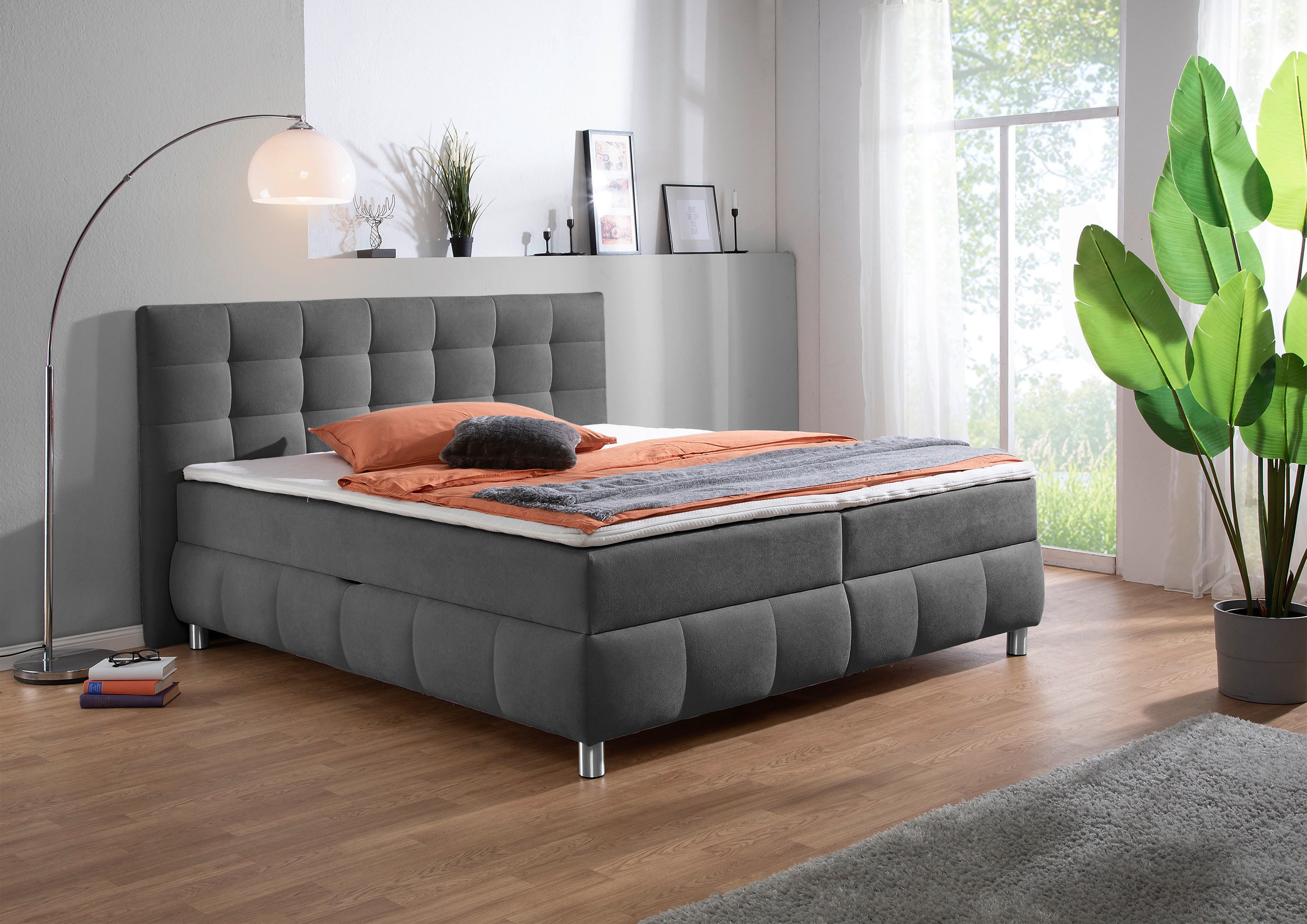 Home affaire Boxbett Marvao inkl. Bettkasten und Topper, Boxbett mit Bettkasten, inkl. Topper