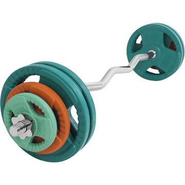 GORILLA SPORTS Hantel-Set Langhantel Set 35kg, SZ Curlstange 120cm, 2x1,25kg / 2x2,5kg / 4x5kg