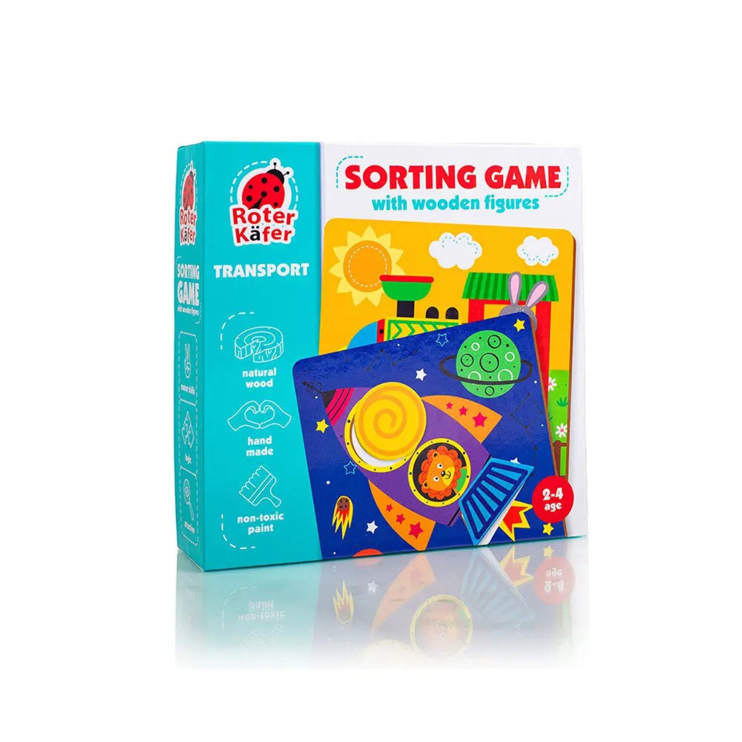 Käfer Spiel Lernspiel Sortierspiel mit Holzfiguren. Verkehrsmittel RW4203