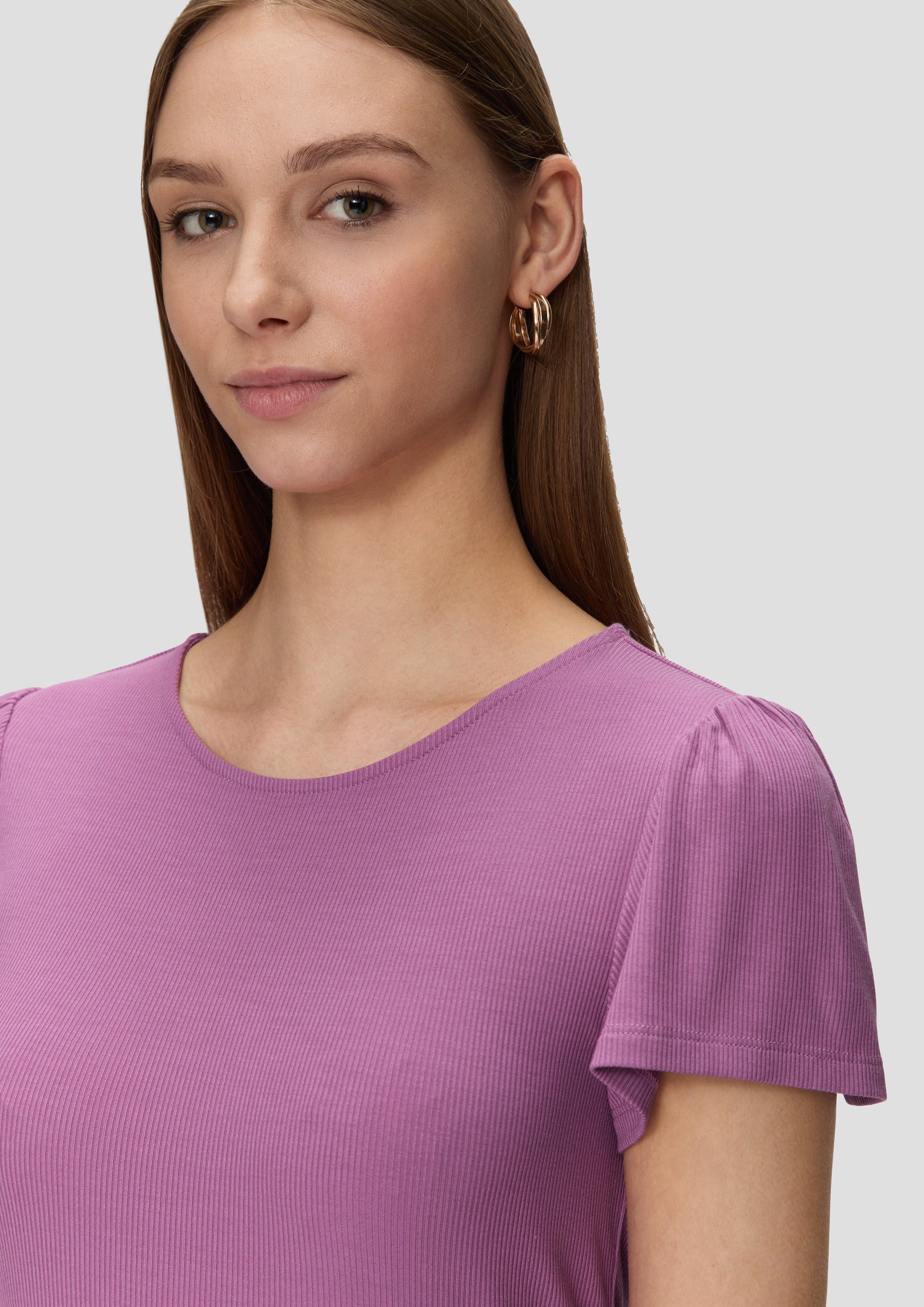 QS Kurzarmshirt Antailliertes T-Shirt aus Modalmix günstig online kaufen